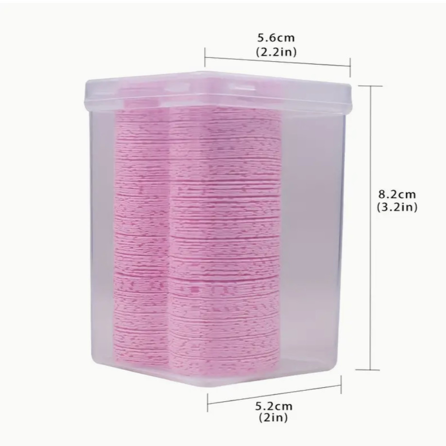 Glue Nozzle Wipes / Pink Hearts with case, 200 pcs