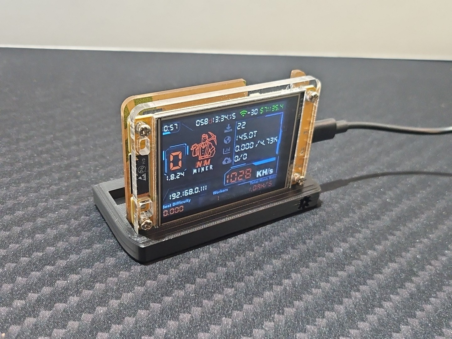 2-Slot Bitcoin Lottery Miner Stand! | Space Saving| Fits NM Miner Nerd Miner V2
