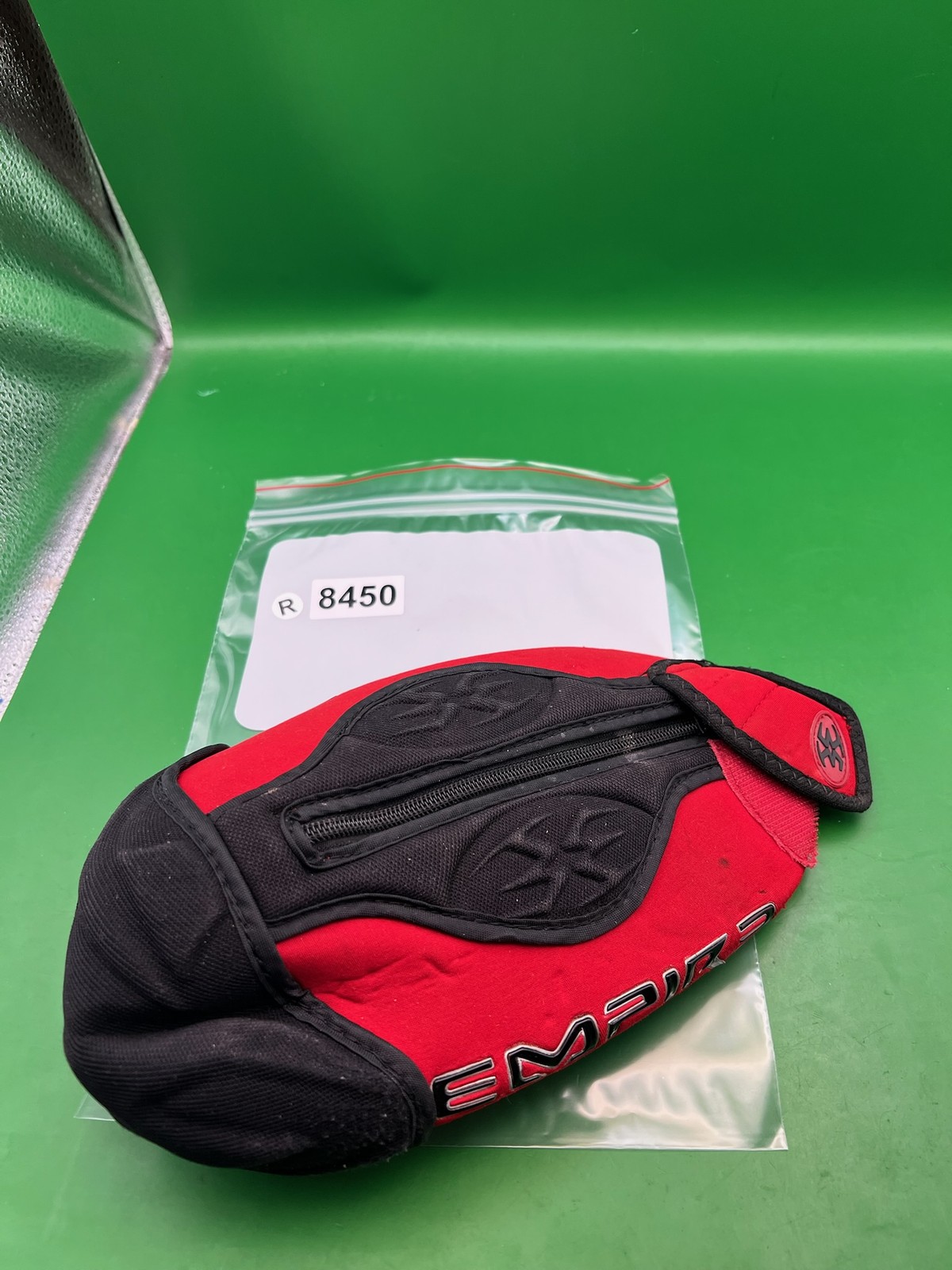Empire Paintball Neoprene HPA Air Tank Cover Red Black Zippered Sleeve Protector