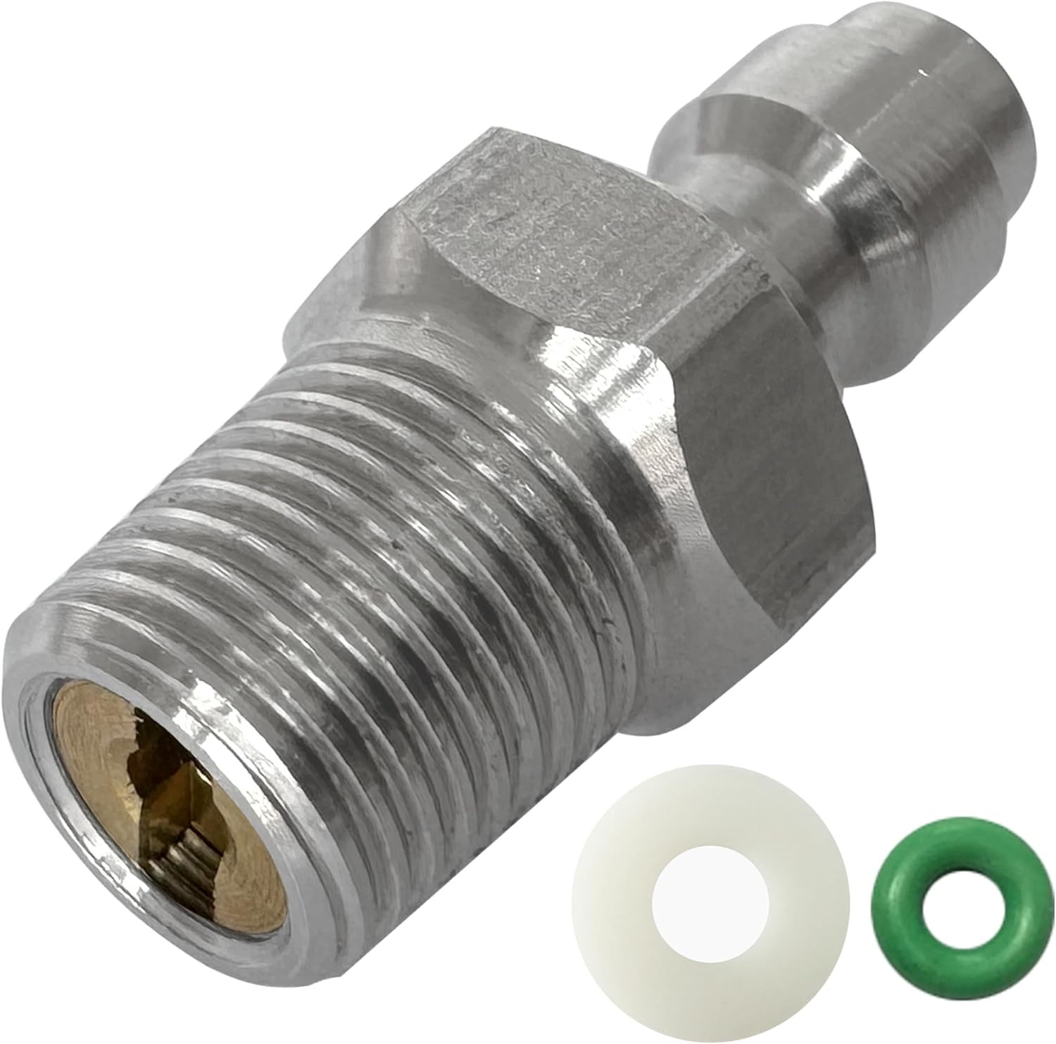 8mm Quick-Disconnect Plug Adapter, Stainless Steel 1/8" NPT 1/8 Inch,