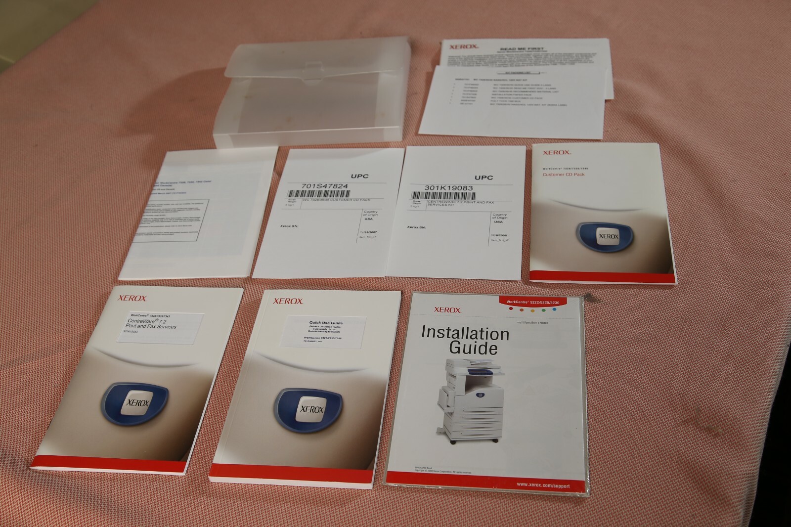 XEROX Installation Guide Xerox Centreware 7.2 CD's