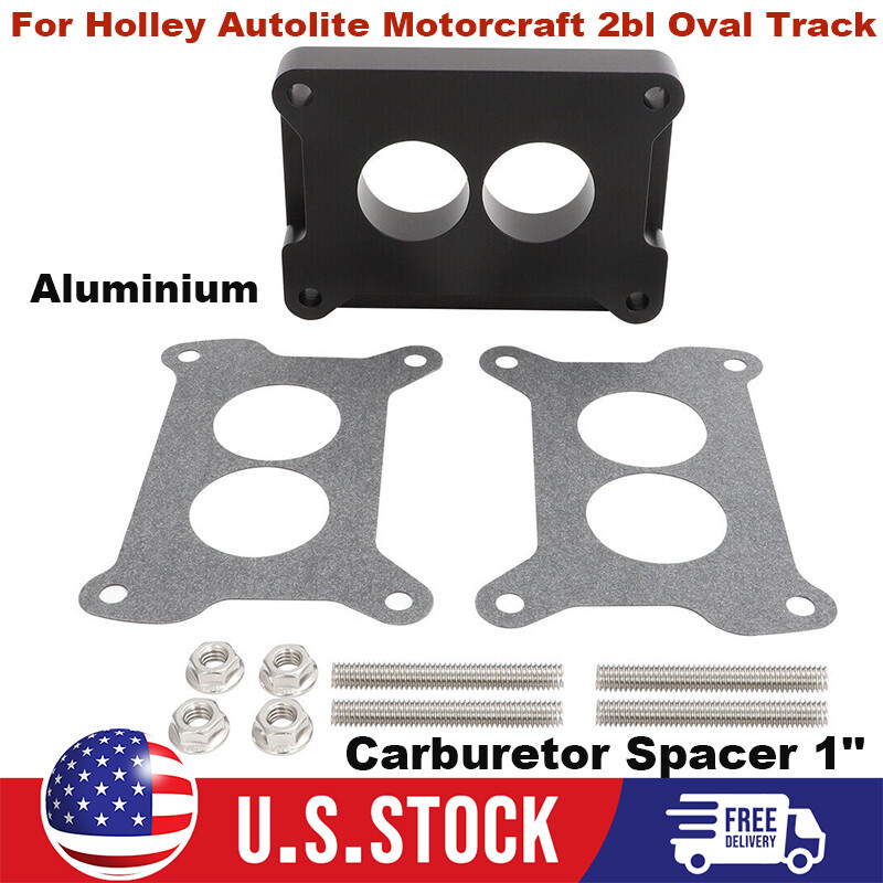 Carburetor Spacer 1" For Holley Autolite Motorcraft 2bl oval track with Gaskets
