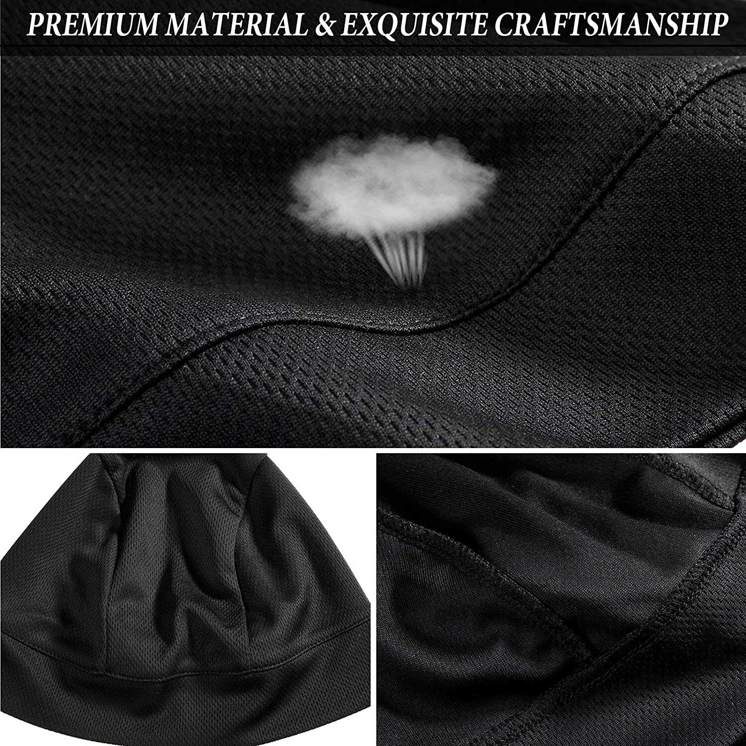 Summer Men Cooling Skull Caps Helmet Liner Beanie Cap Sweat Wicking Cycling Hat