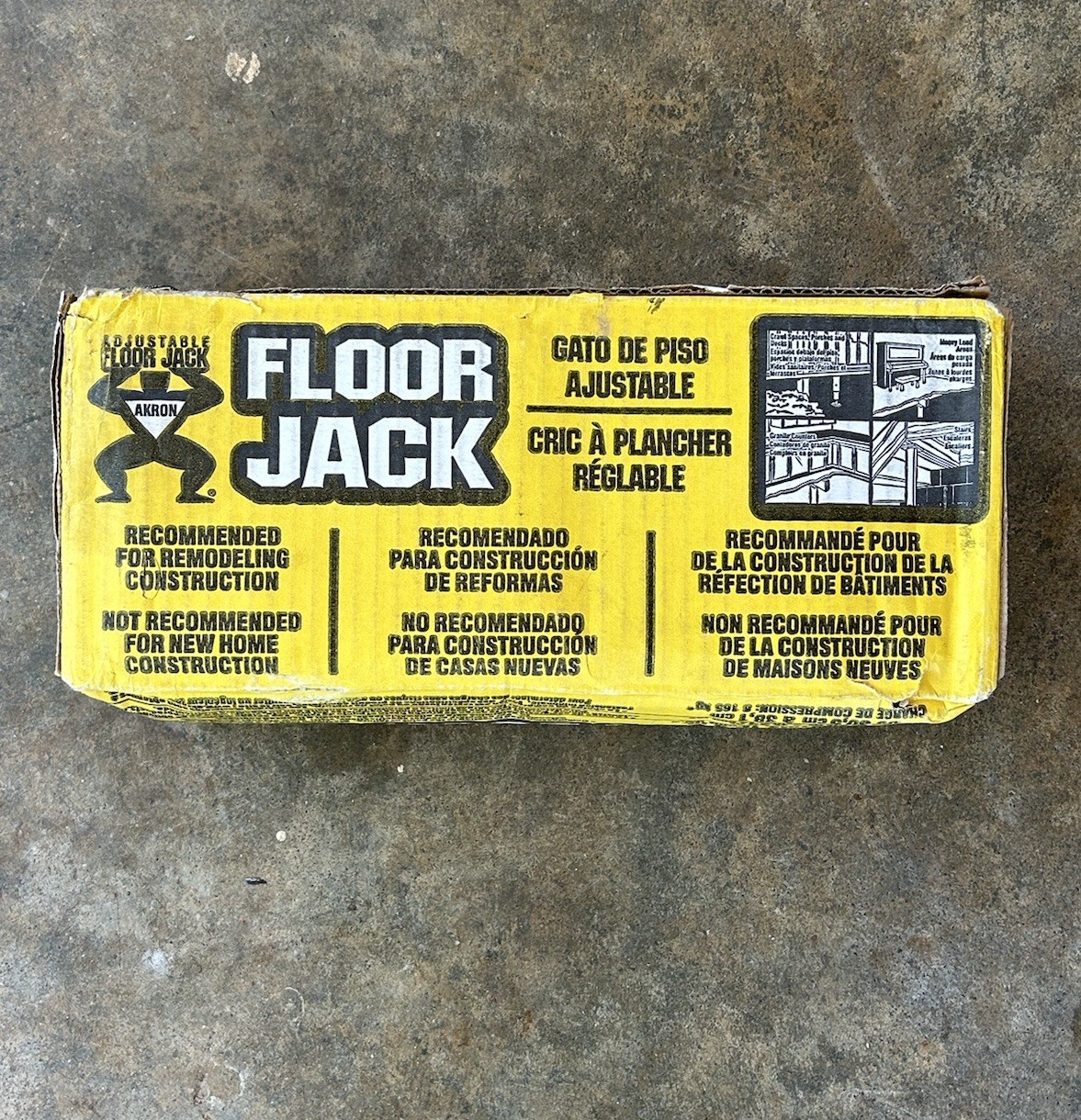 Akron C-42 Adjustable Floor Jack Temporary Supports Size Range 1'-1' 3" (2 Pack)