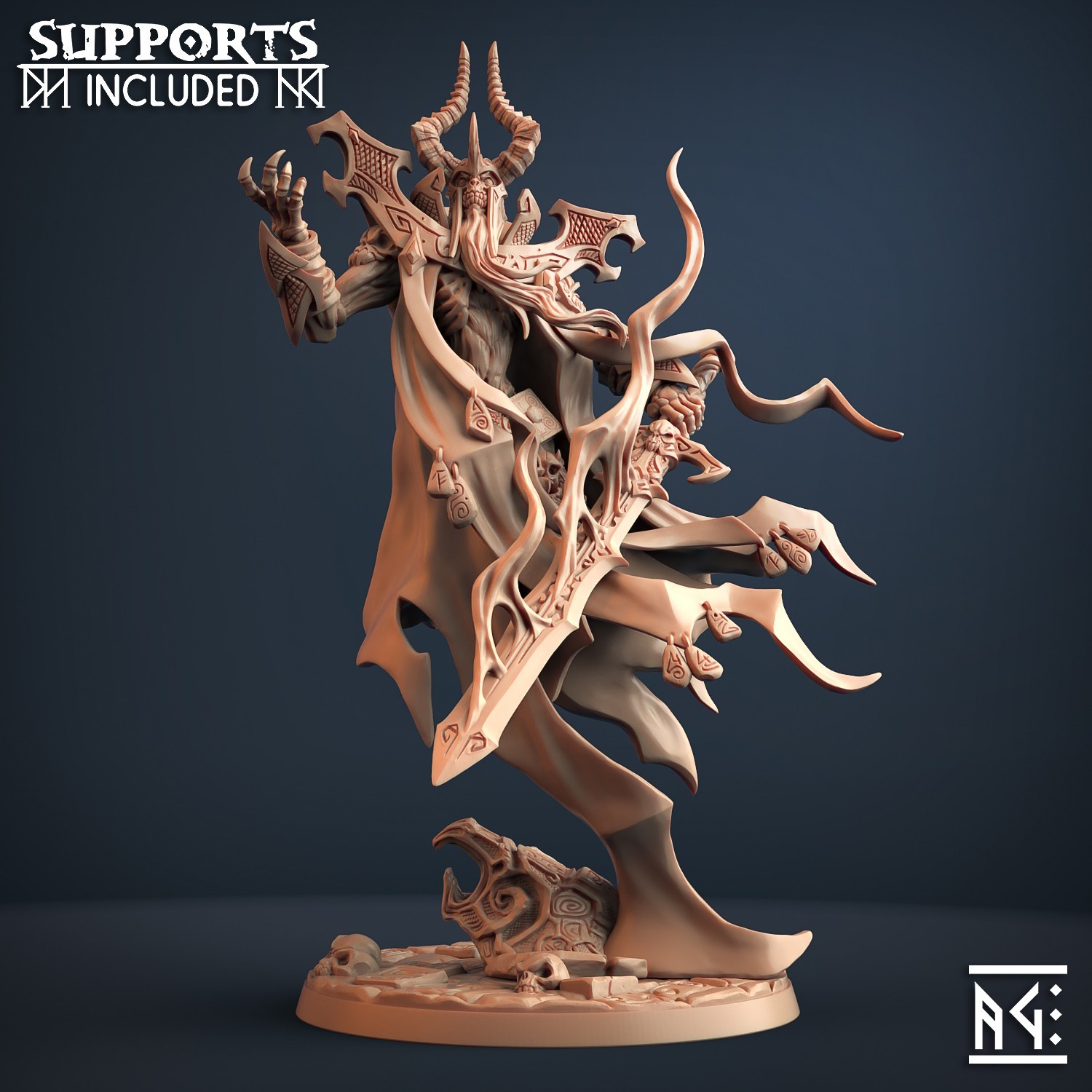 King Skutagaard: The Lich Lord - Artisan Guild DnD Resin Miniature 30mm/75mm RPG