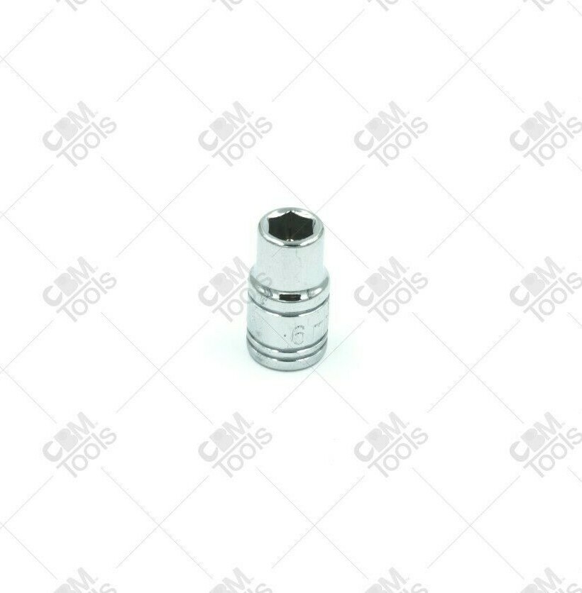SK Hand Tools 40704 1/4 Inch Drive 6mm 6pt Metric Chrome Socket NewUSA Made