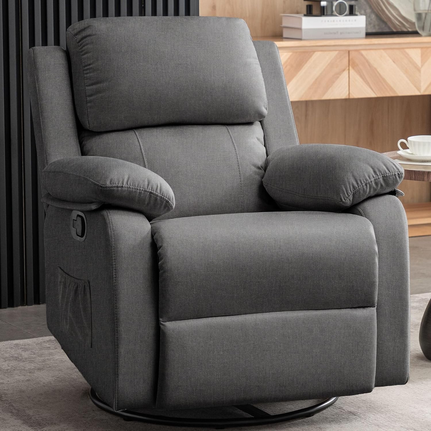 Recliner Chair, 360 Swivel Rocker Chair for Adults, Small Rocking Recliner Chair