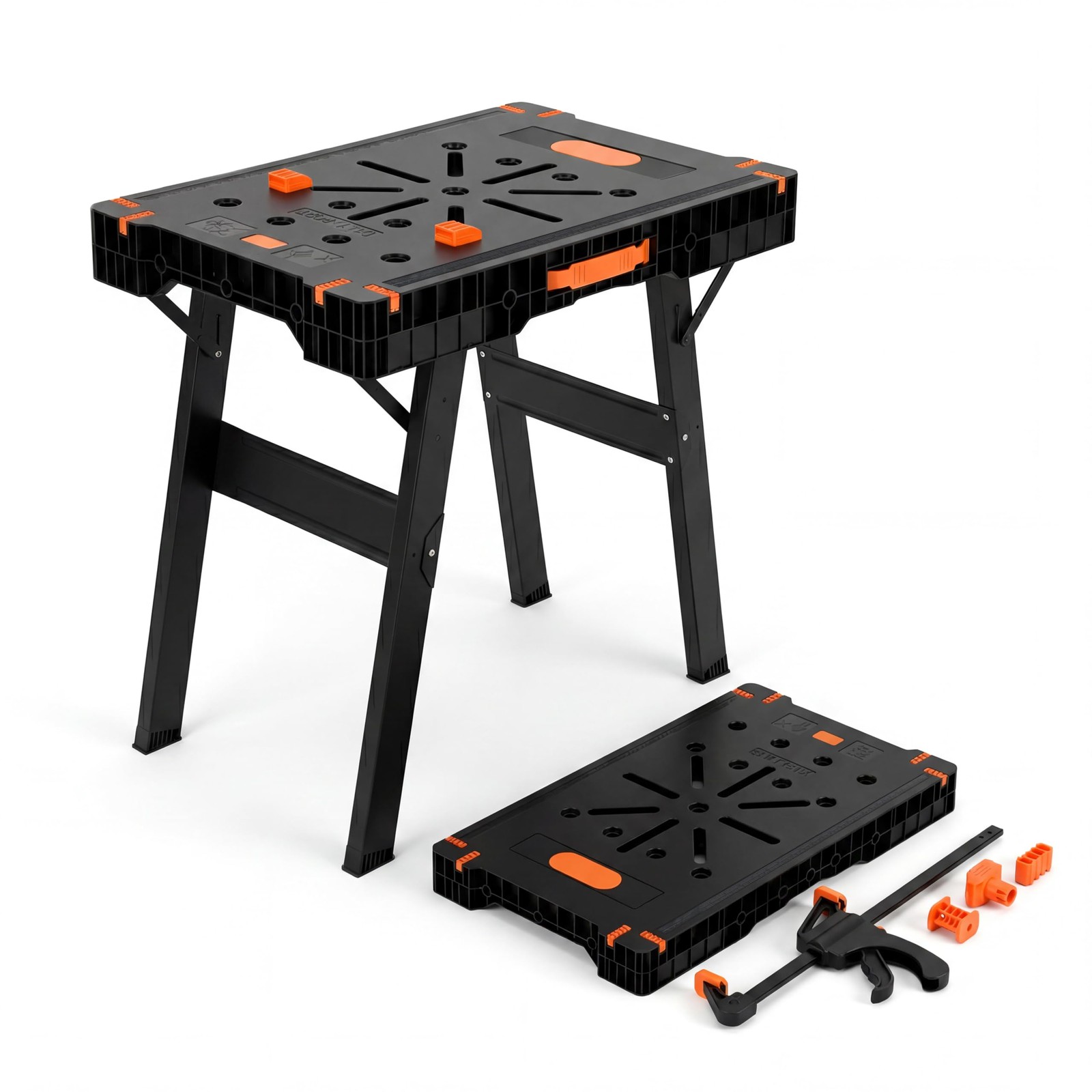 Folding Work Bench ,Portable Work Table w/ Clamps for Garage, Workshop, Home DIY