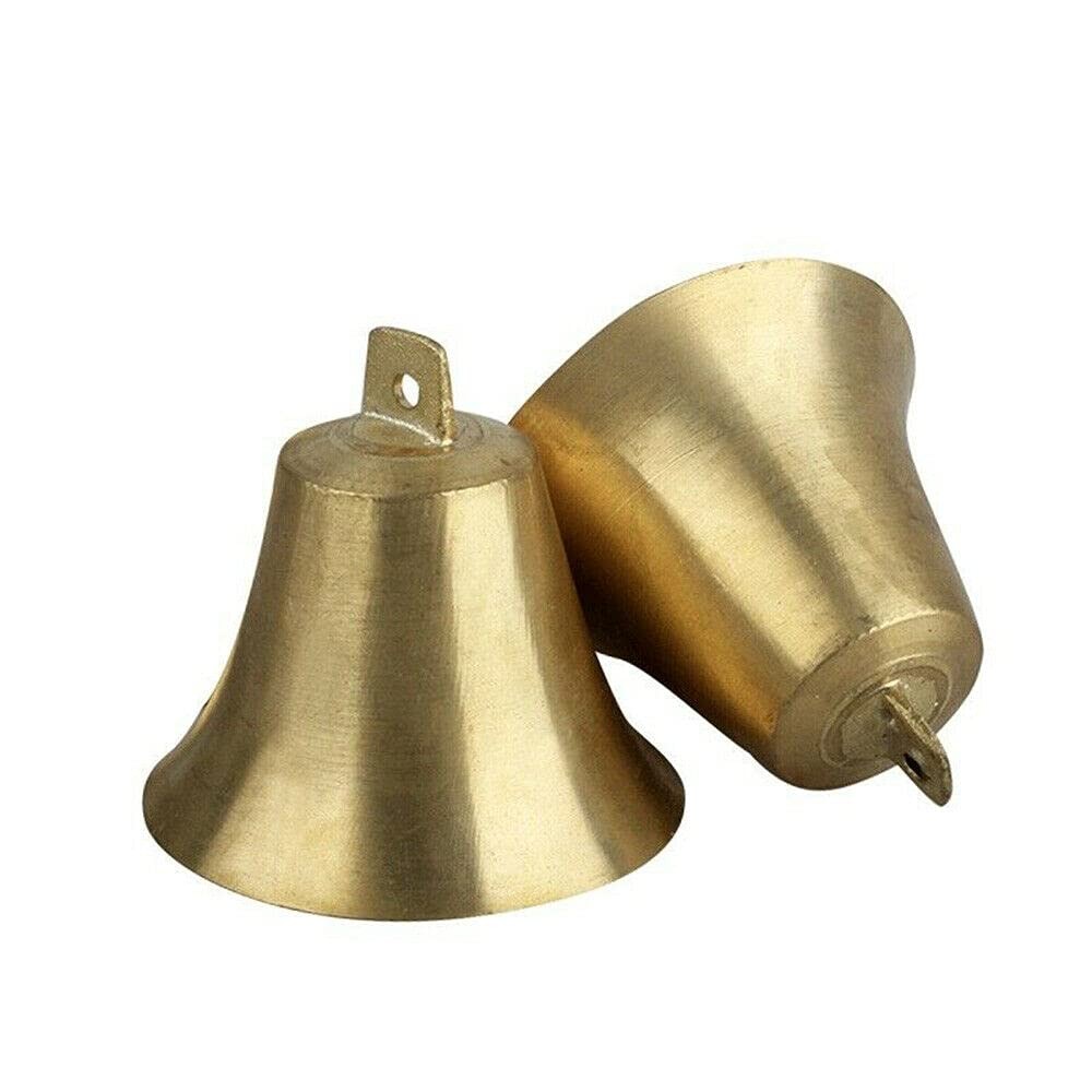 2PCS Brass Copper Bells Cow Horse Sheep Dog Animal Grazing Super Loud Farm