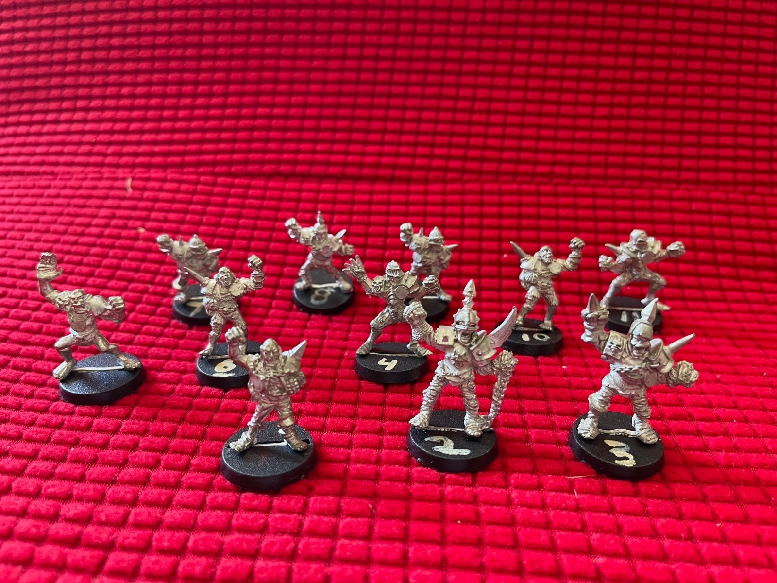 Vintage Metal Blood Bowl Champions of Death Undead Team 11 pieces