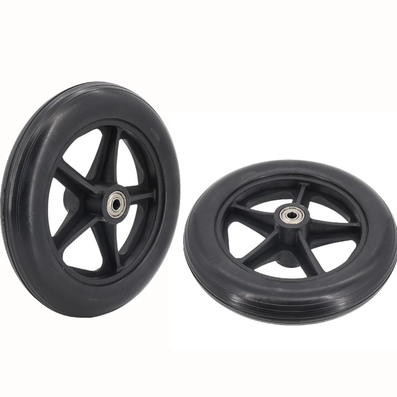 1 Pair 8" Front Wheel Replacement For Universal Wheelchair Manual Walker Wheels