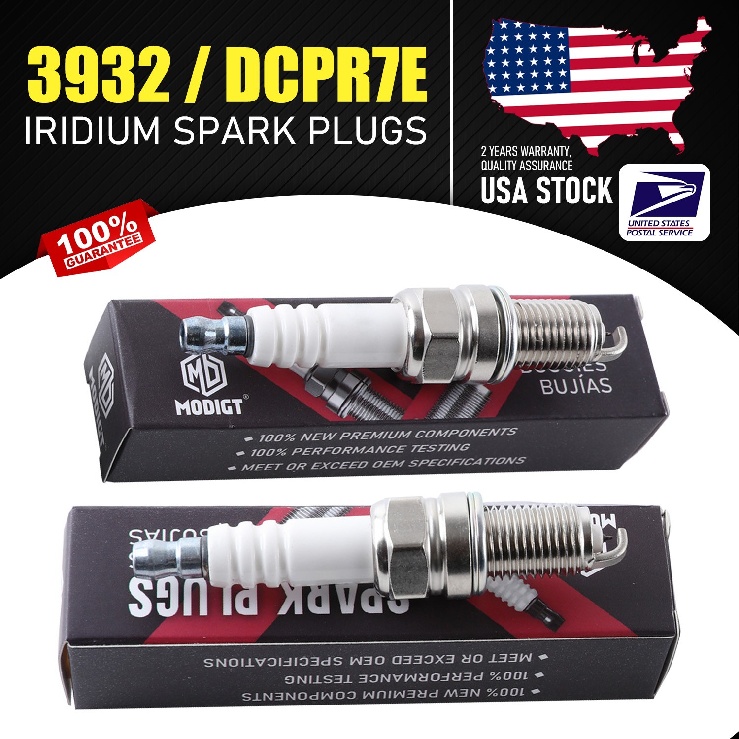 2X For NGK DCPR7E / 3932 Motorcycle Performance Spark Plug For Harley Davidson