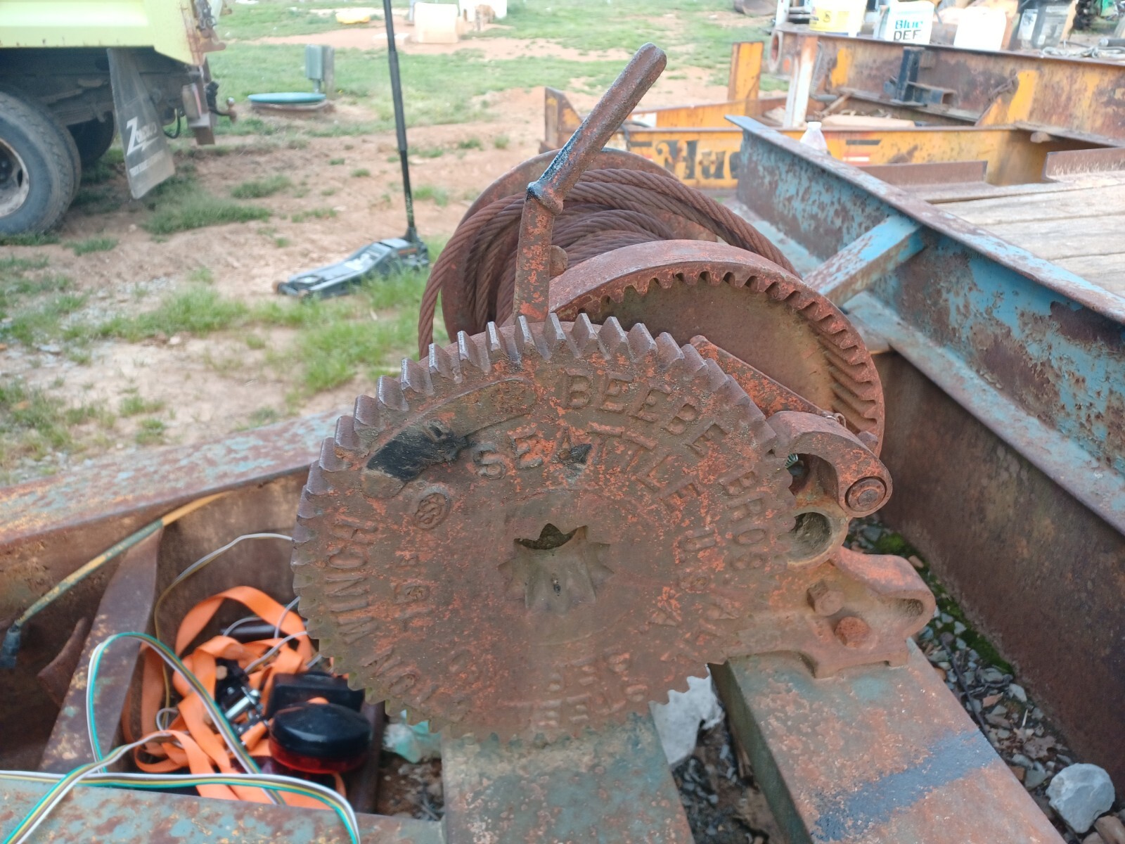 Beebe Bros antique winch 5 ton