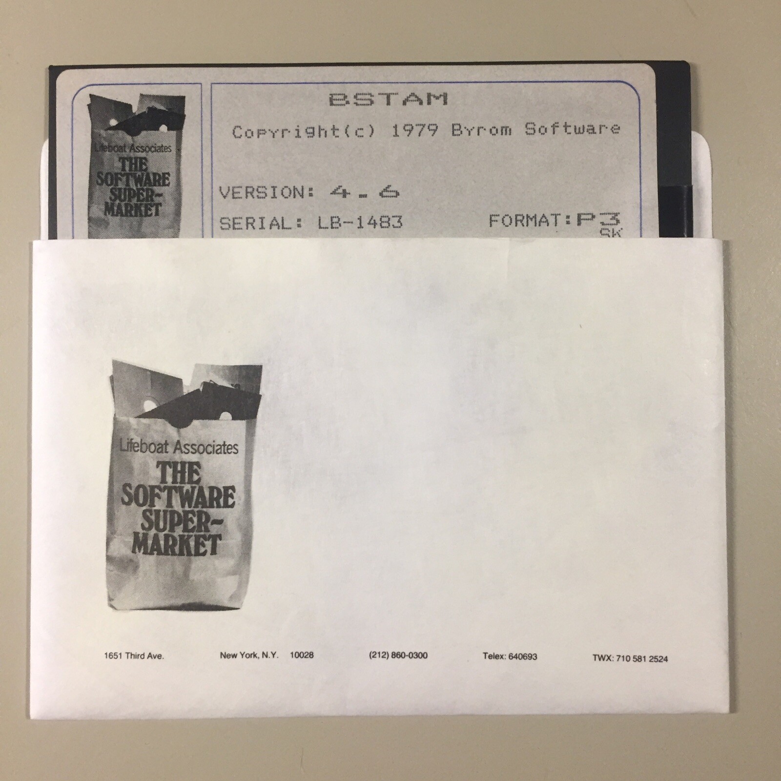 Vintage 1979 BSTAM 5.25” Floppy Disk