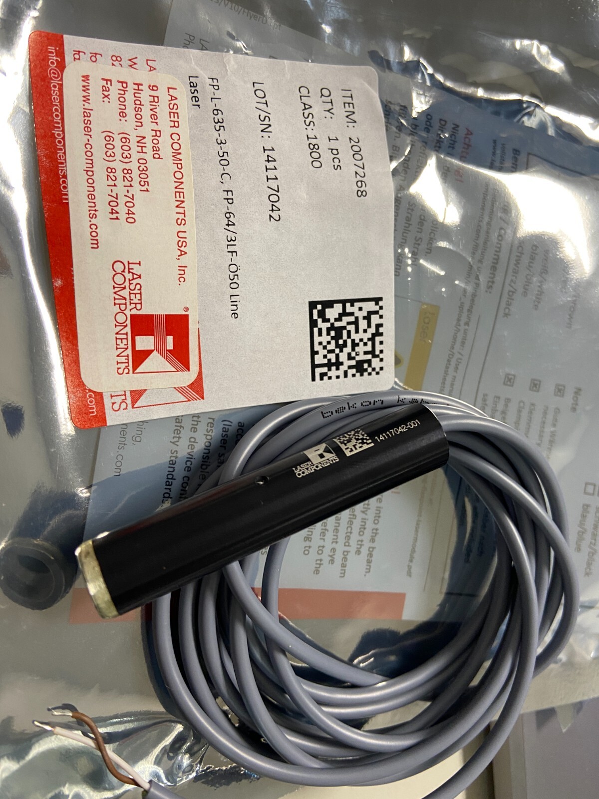 FP-L-635-10-50-C LINE LASER MDL COMPONENTS 2007268