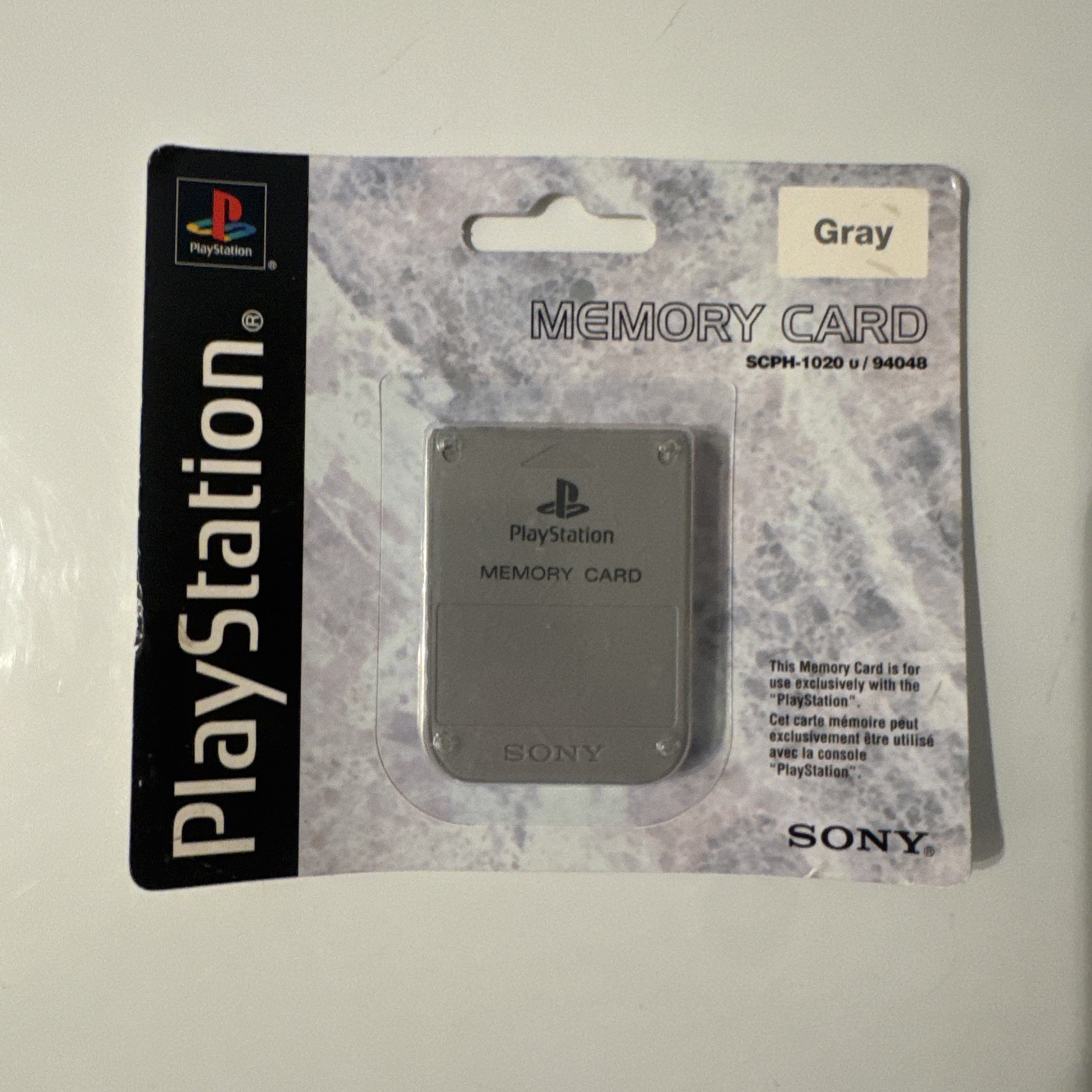 Sony PlayStation PS1 Memory Card SCPH-1020 - Gray - New Factory Sealed 🔥