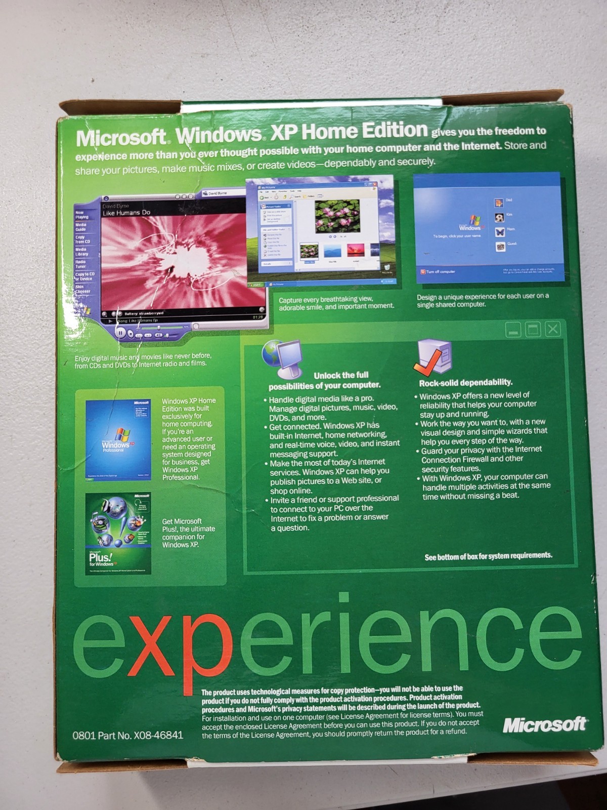 Microsoft Windows XP Home Edition Upgrade 2002 Version Complete Free Shipping
