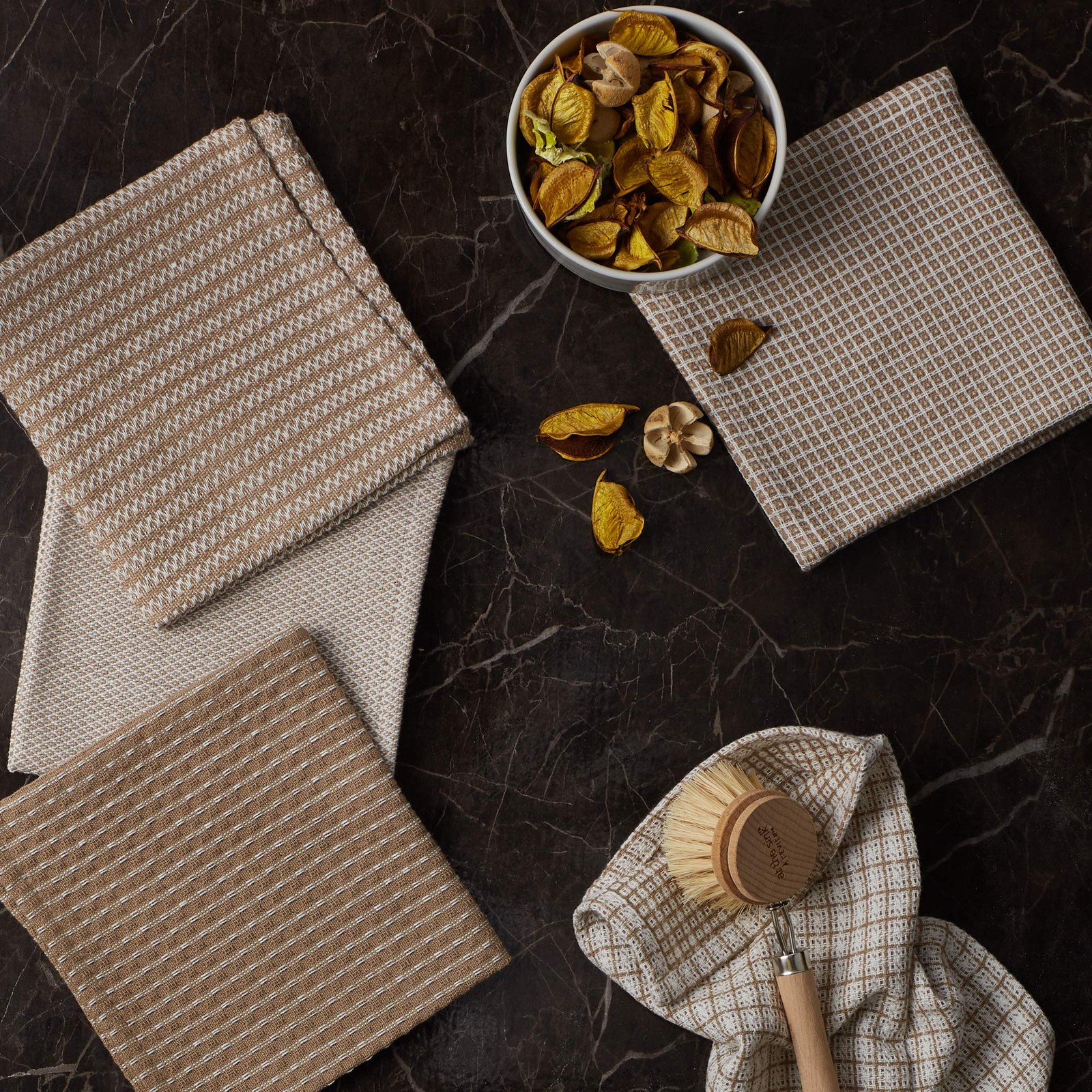 Dishcloth Set 12x12 Stone Kitchen Everyday DII Assorted
