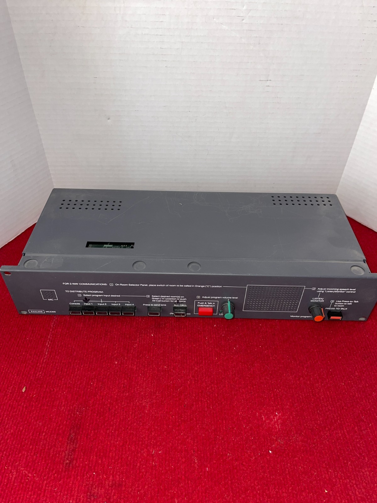 Rauland Borg MCZ300 Intercom & Program Control Center Whs1