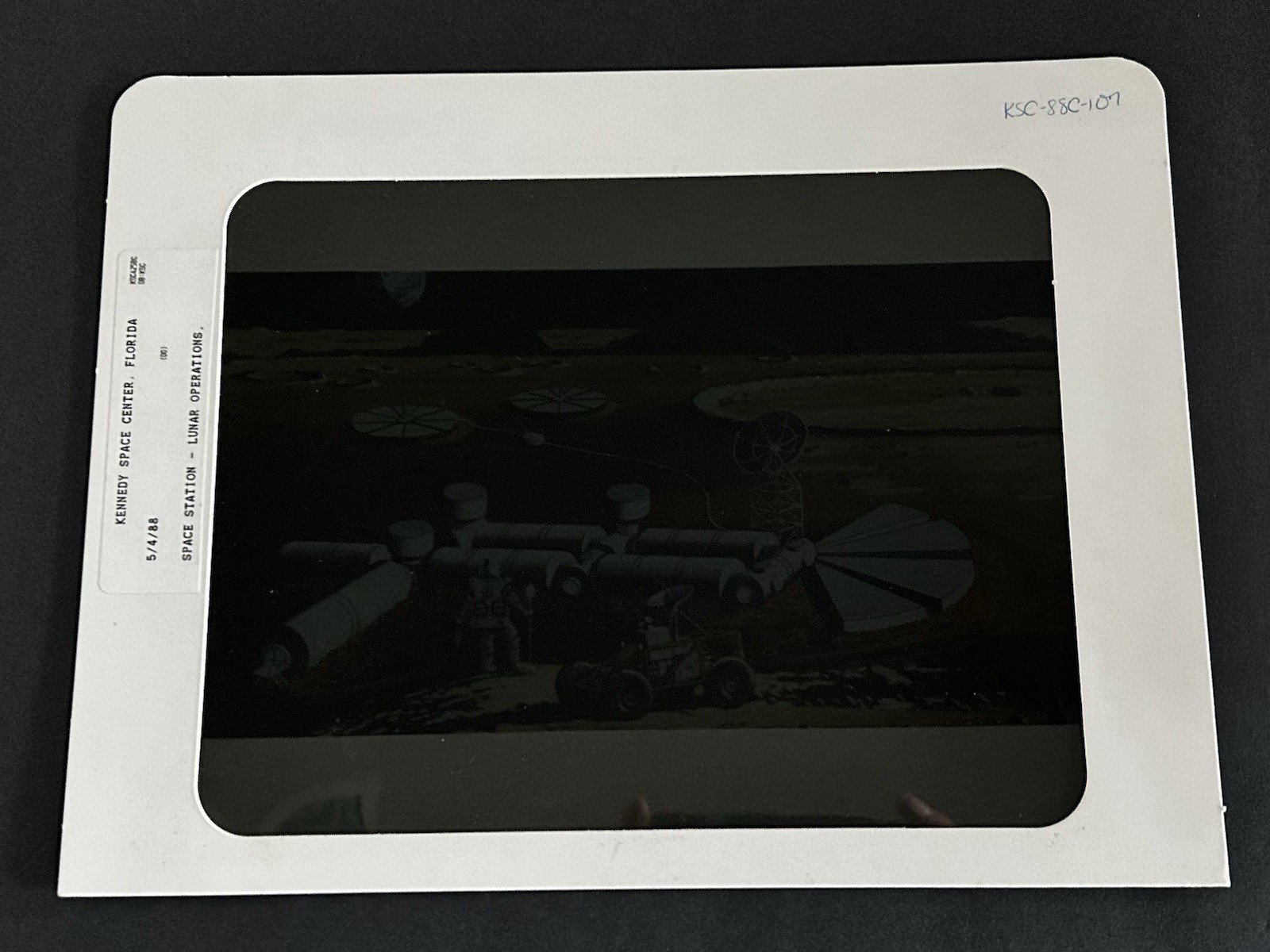 1988 NASA KSC Space Station Lunar Operations Concept Presentation Transparency