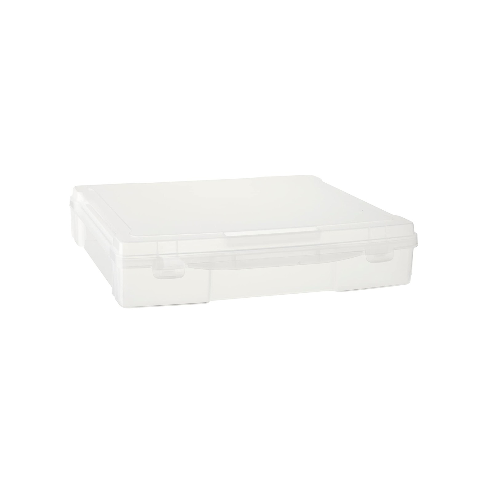 12” x 12” Plastic Scrapbook Storage Case- Portable Case for Documents, Papers...