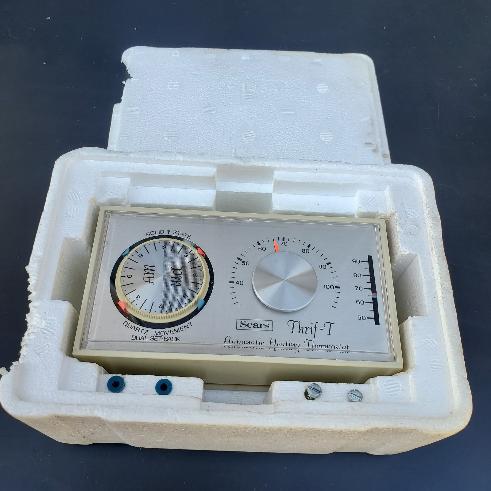 Vintage Sears Kenmore Thrif-T Heating Thermostat Model 387.914600