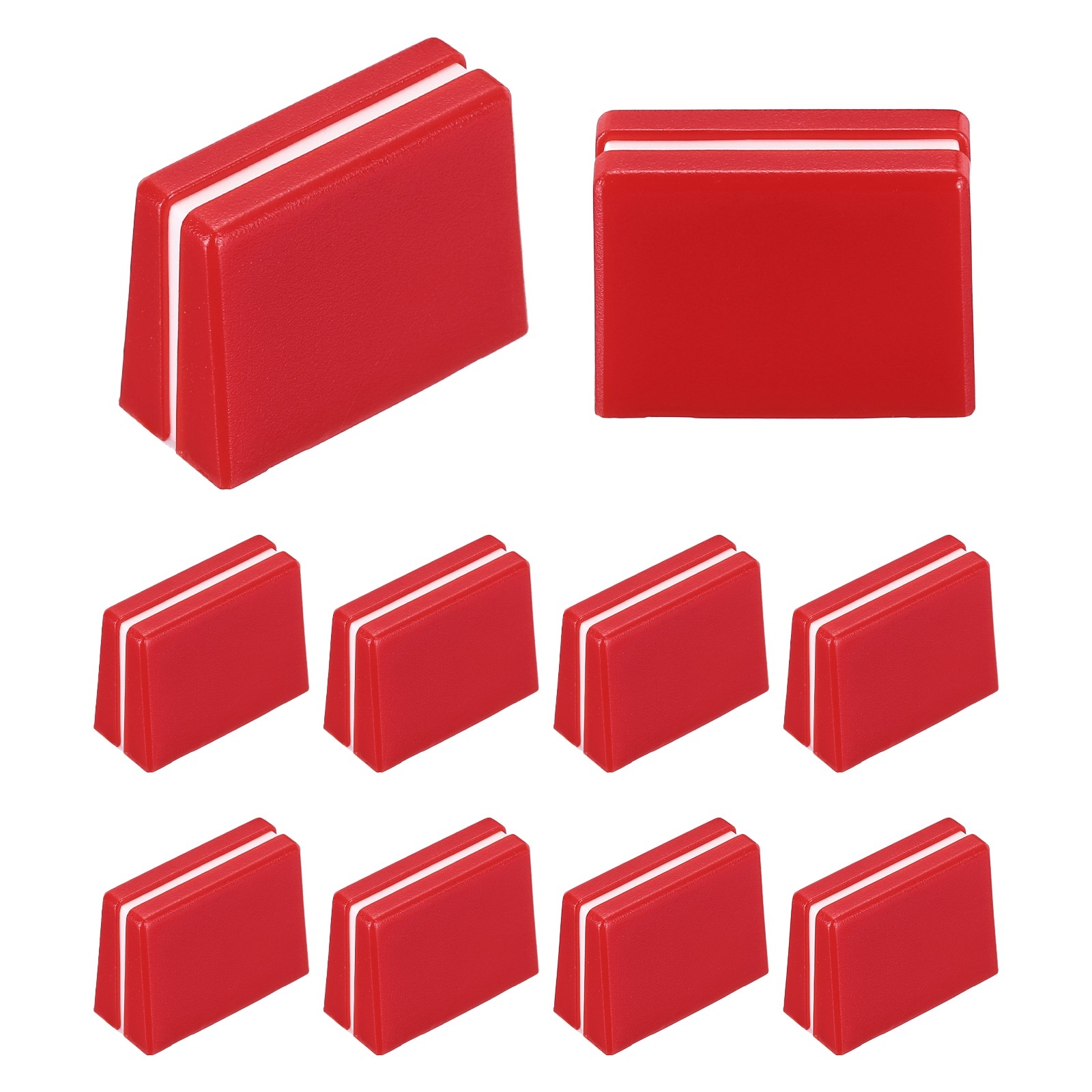 Universal Fader Knobs, Red Mixer Fader Caps Plastic for DJ Console, 10Pcs