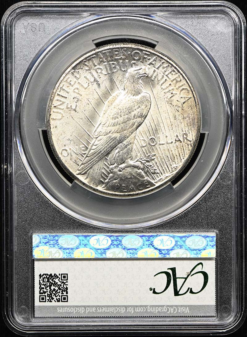 1928 $1 Peace Dollar CACG MS63