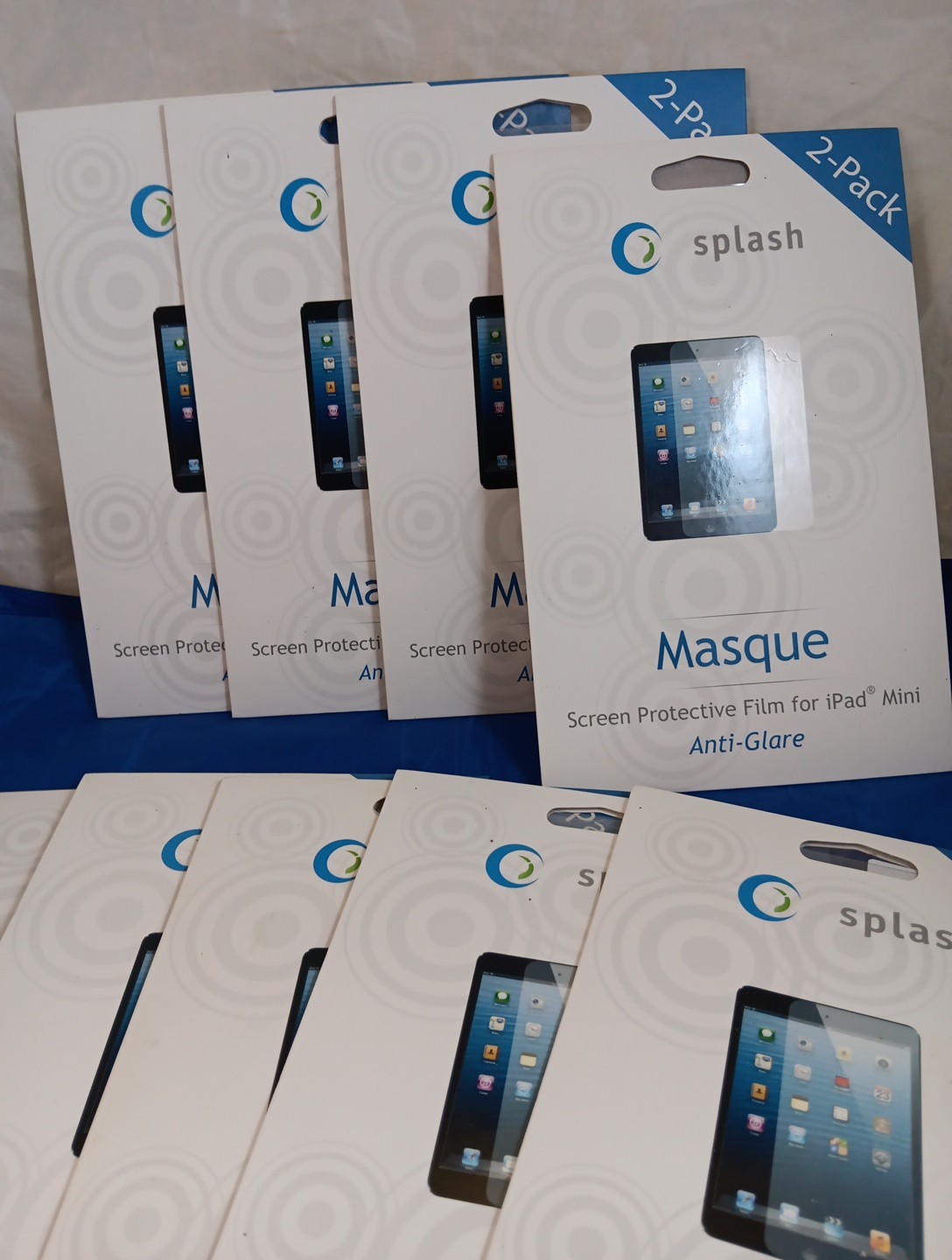Lot of 9 Splash Masque Screen Protector 2 Pack
