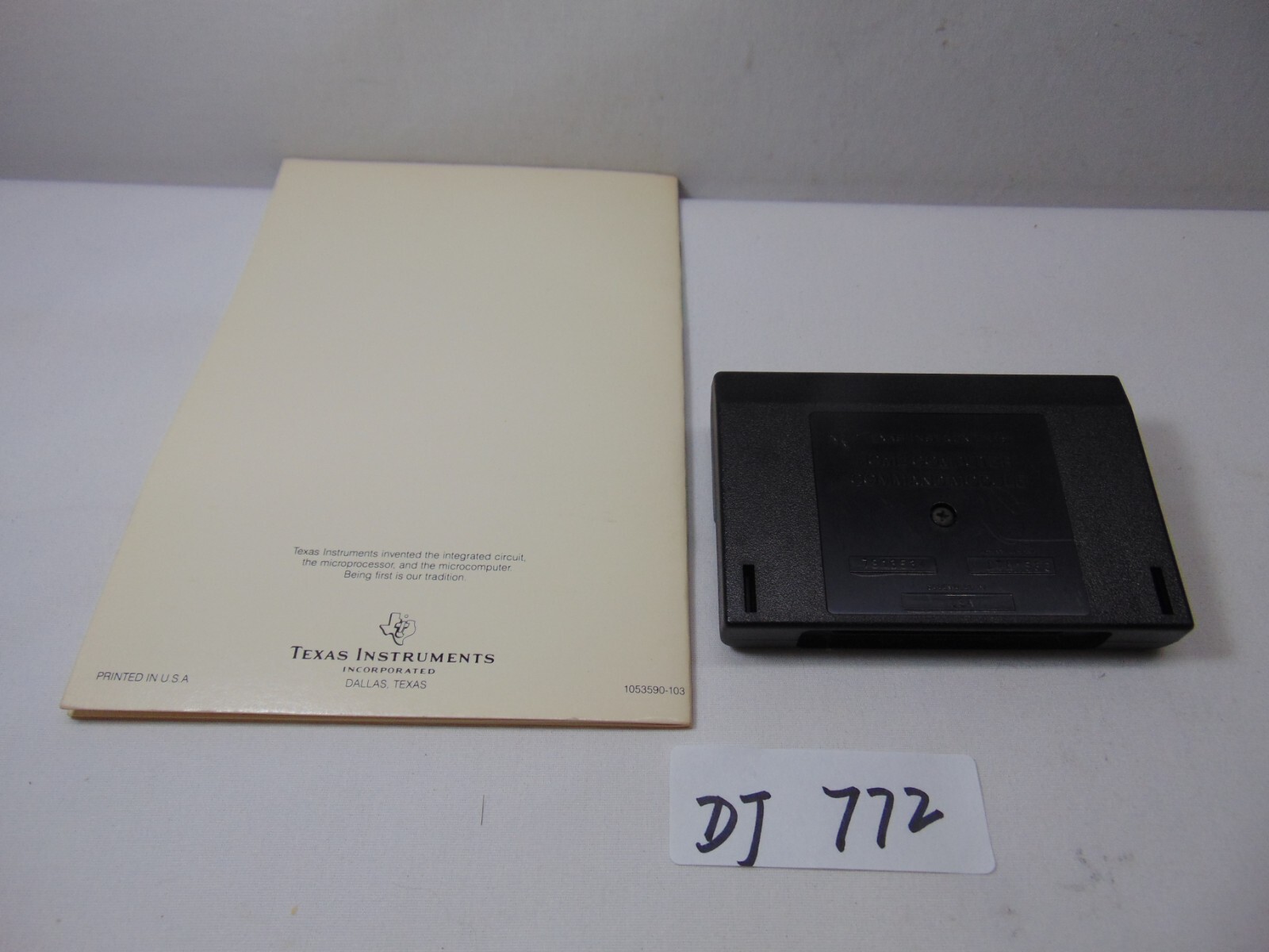 Texas Instruments TI 99/4A Computer Game Cartridge & Book Beginning Grammar