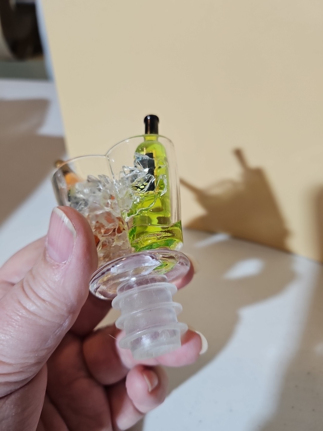 2 Plastic Wine Chiller Bottle Stop