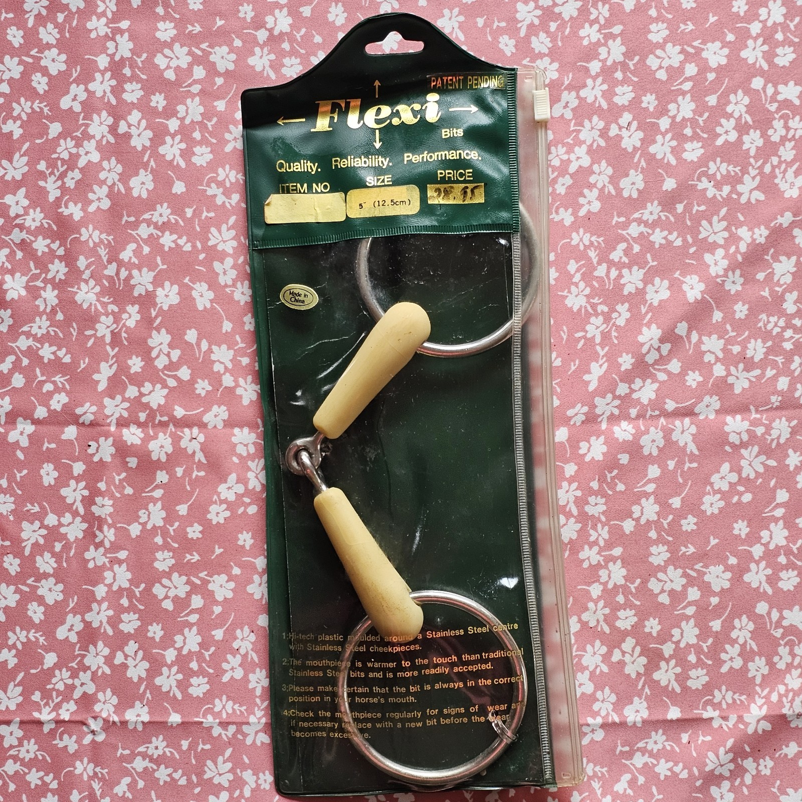 Flexi English Horse Bit Loose Ring Snaffle 5" In Package (Like Happy Mouth)