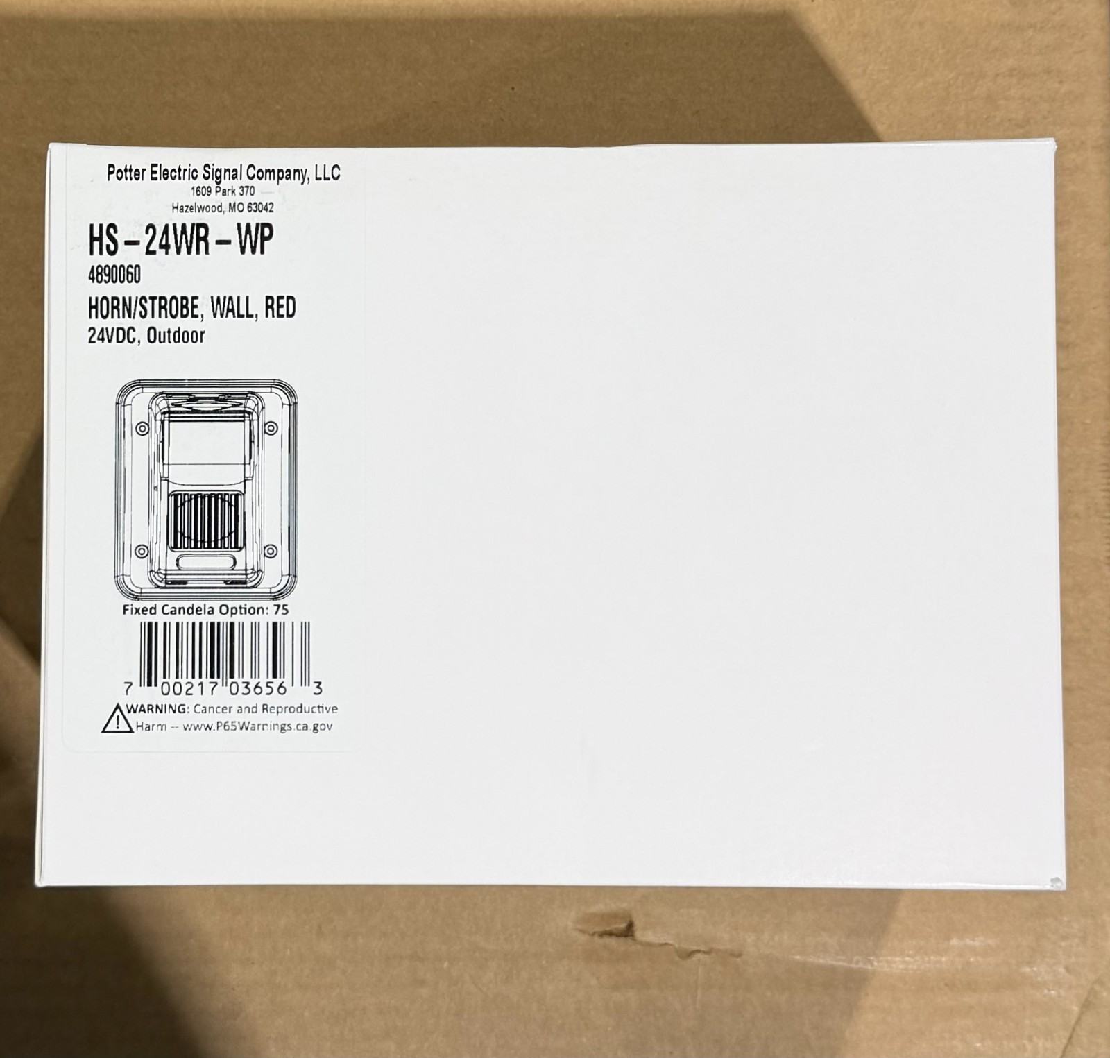 POTTER HS-24WR-WP #4890060 Wall Mount Horn Strobe Outdoor New!!!  (29 Available)