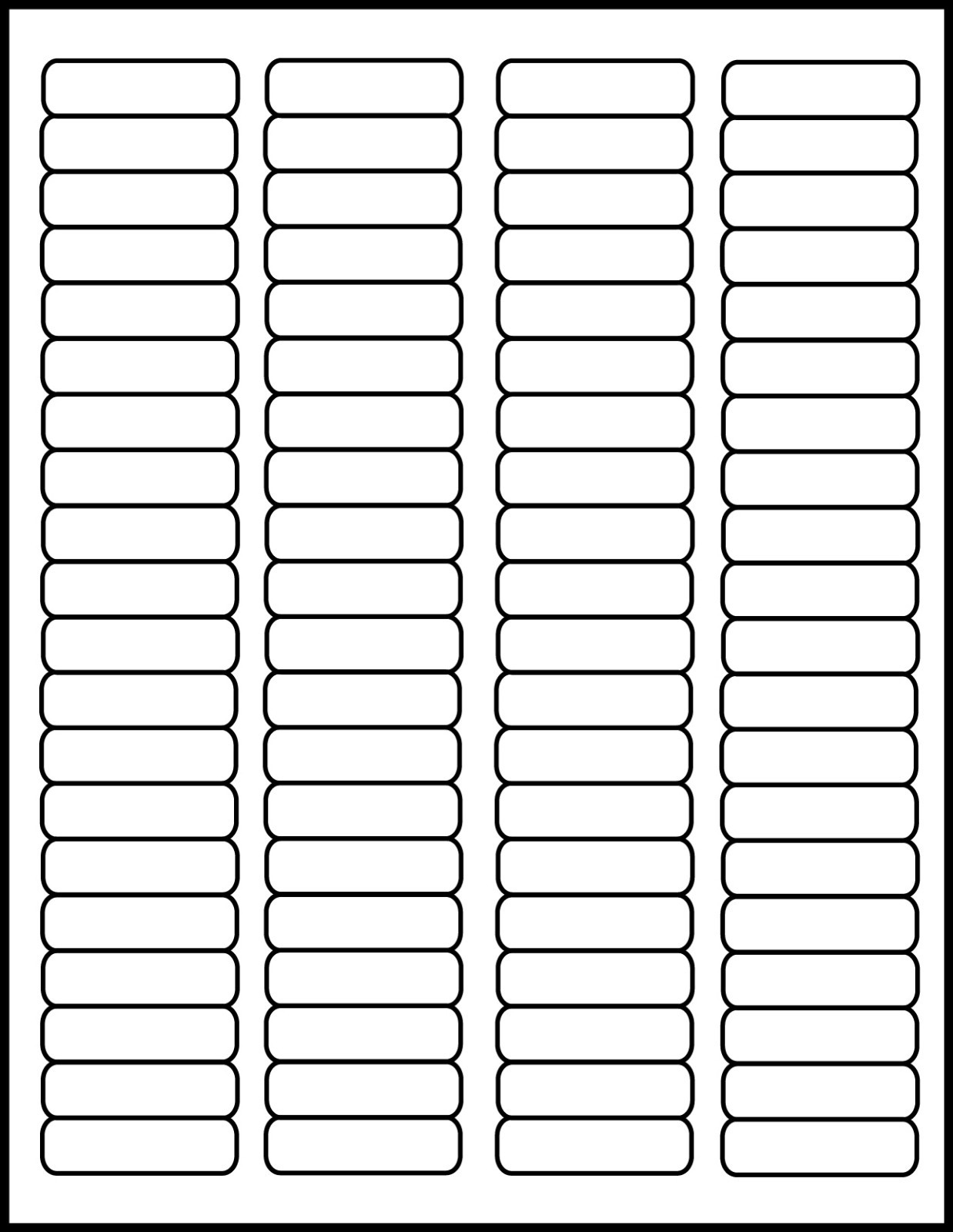 Clear Labels 1 3/4 x 1/2 Laser Printable #1705CM 25 Sheets