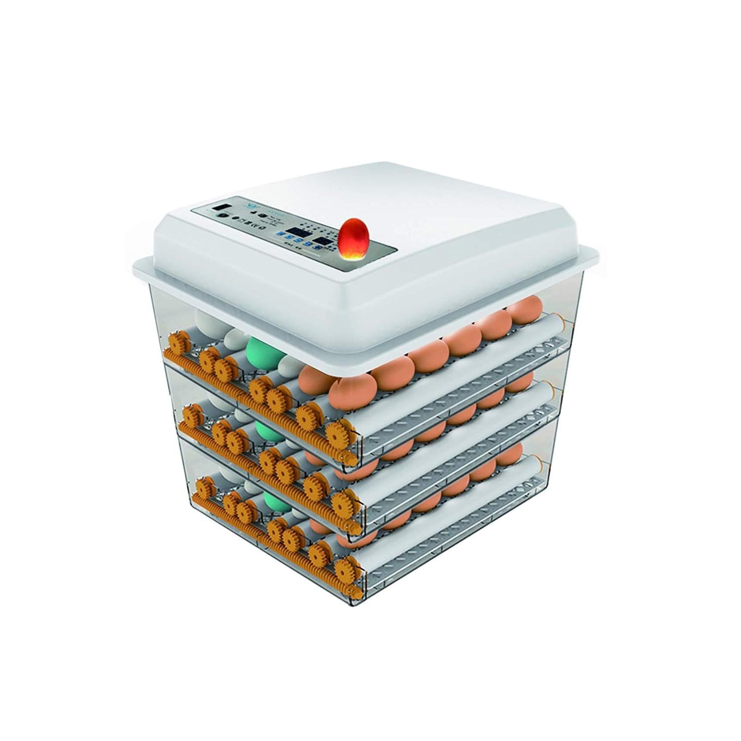170 Egg Incubator Poultry Hatcher with Fully Automatic Egg Turning and Temper...