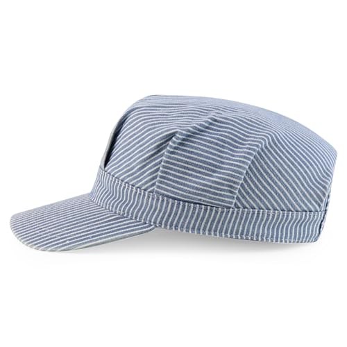 Armycrew Classic Cotton Train Engineer Conductor Adjustable Large Blue Stripe