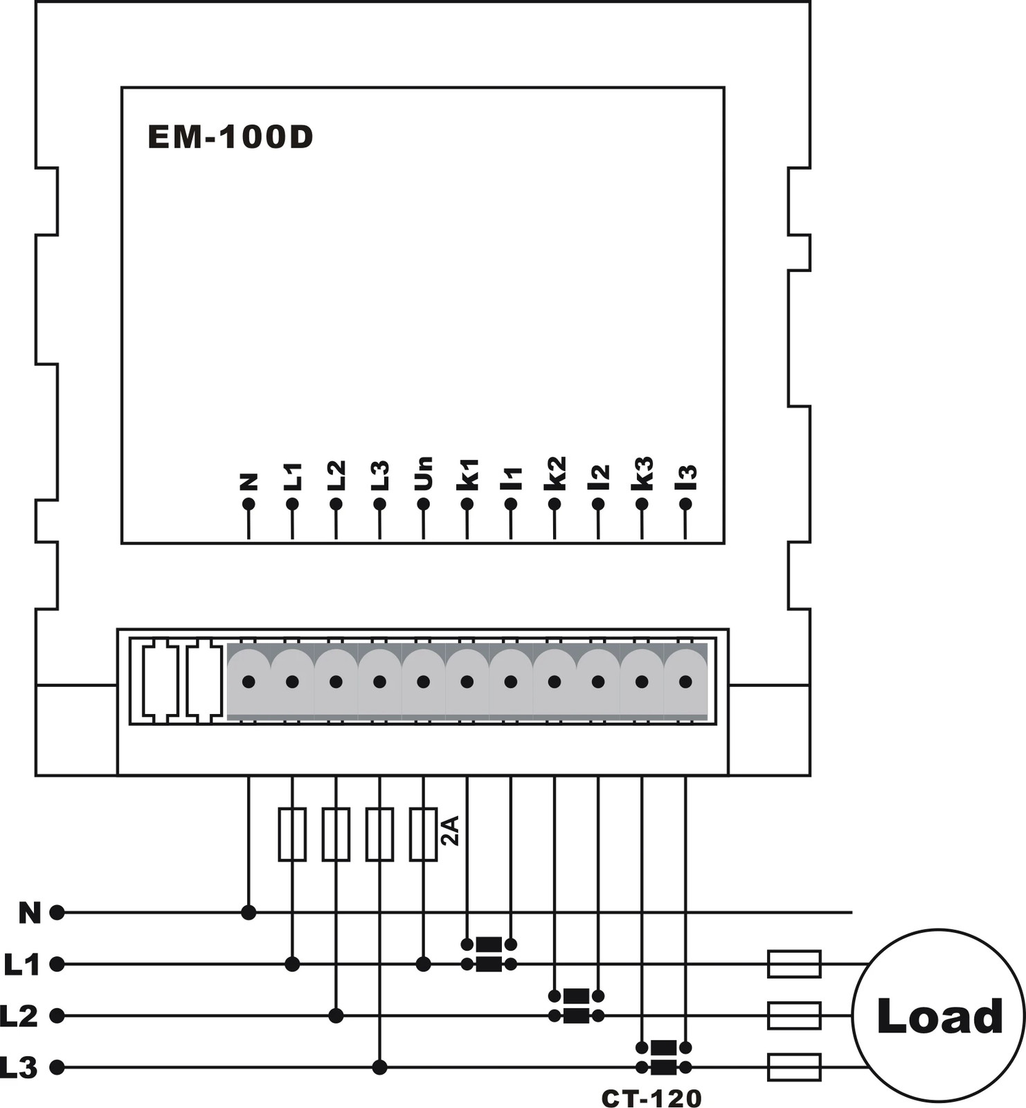 Digital Multimeter Contains 3 C.T Three Phase Volt(L-L) (L-N) Ampere Frequency