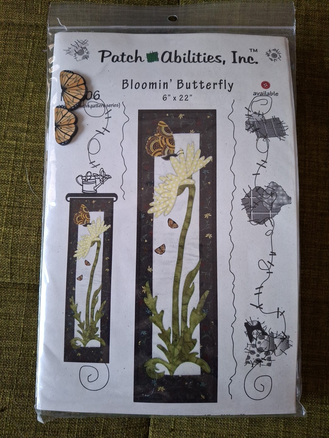 Patch Abilities Bloomin' Butterfly Pattern Kit 6x22