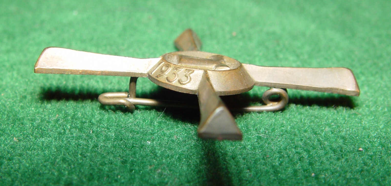 WWII German Iron Shirt 1933 Pilgrimage Cross Trier Pin