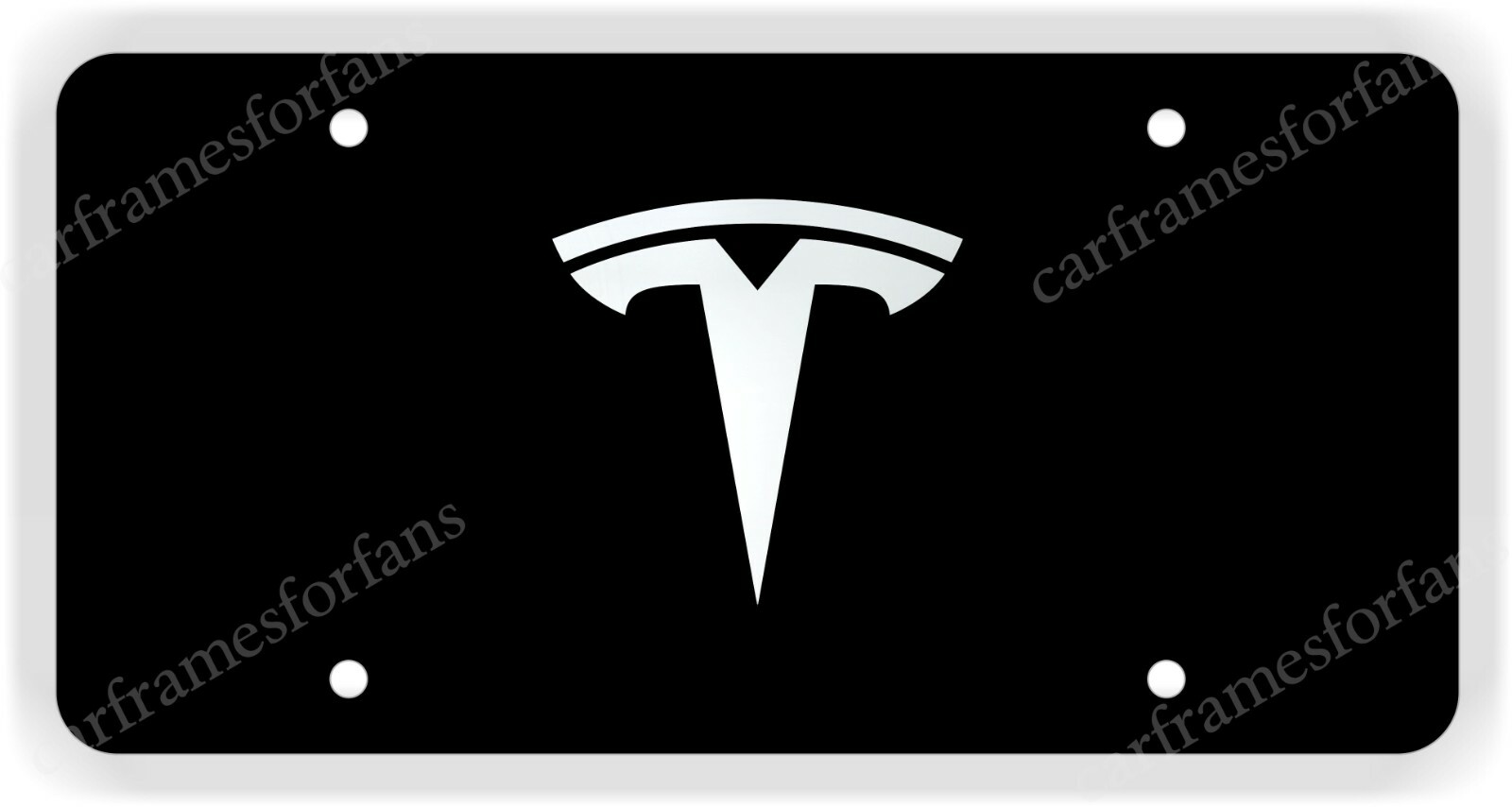 Tesla License Plate Stainless Steel Custom Metal Car Tag Premium