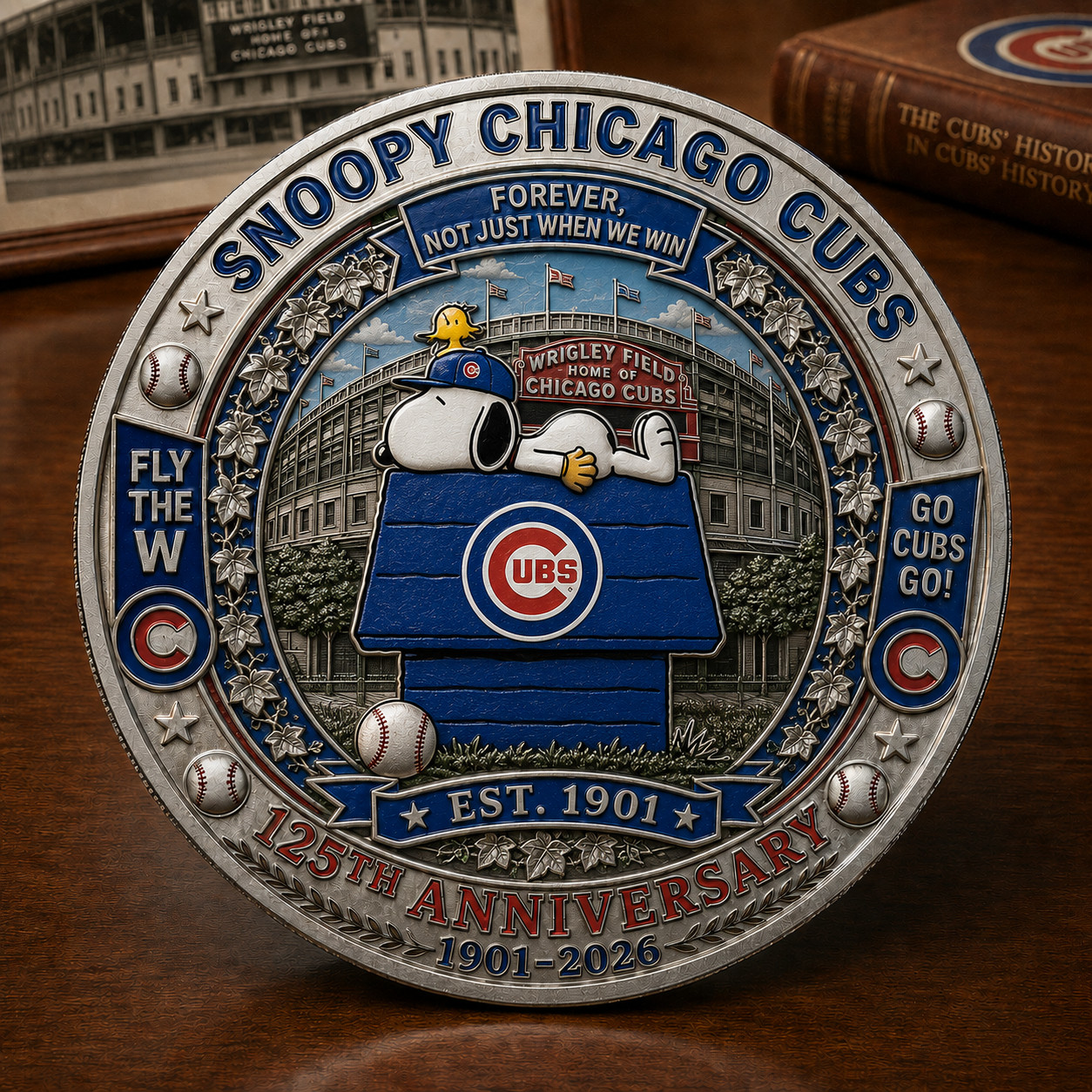 New Snoopy Chicago Cubs 1901-2026 Commemorative Coin TB461