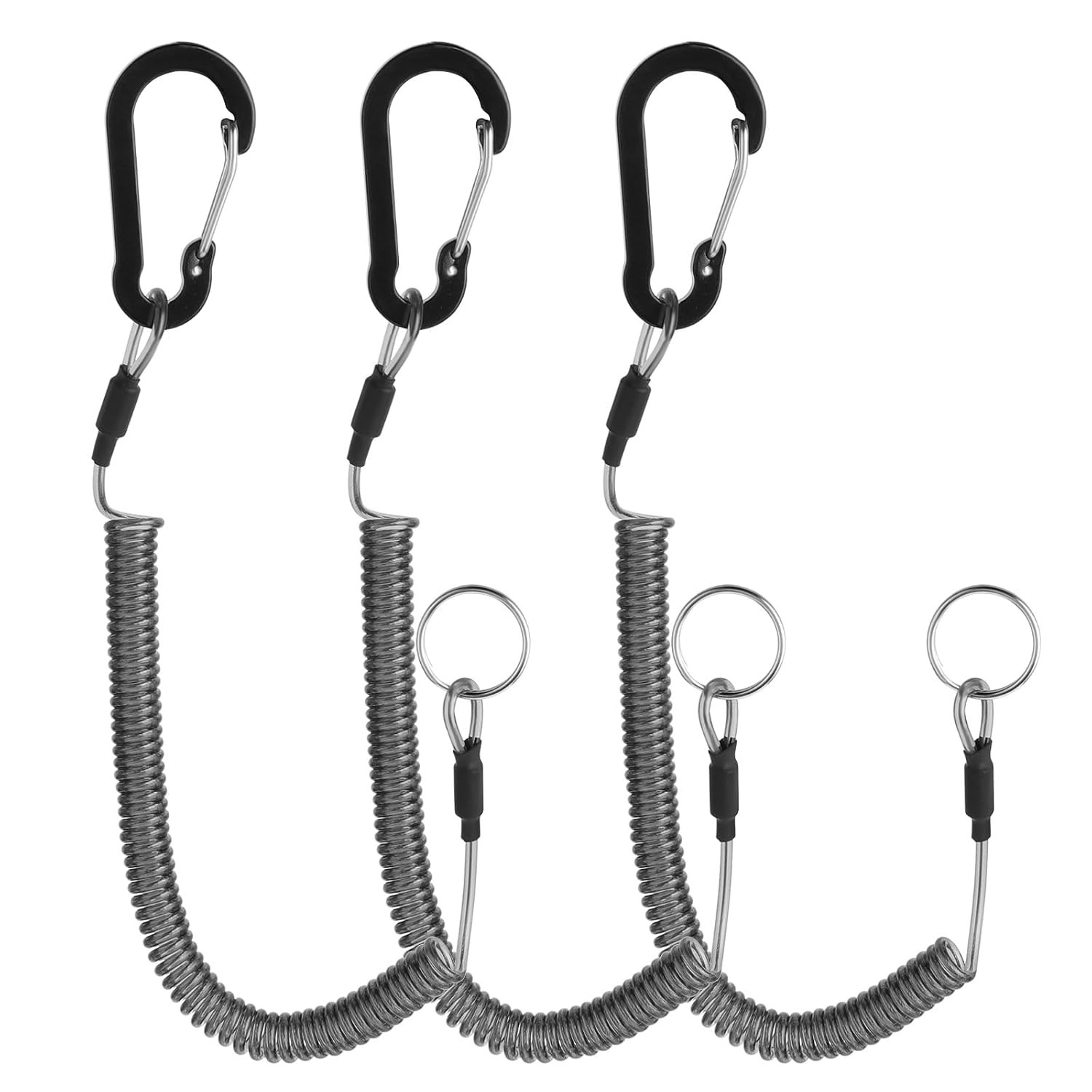 Heavy Duty Retractable Coiled Safety Lanyard 2m Fishing Rod Heavy Duty Lanyard