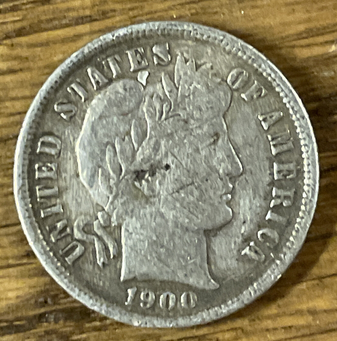 1900 P Barber Dime #2