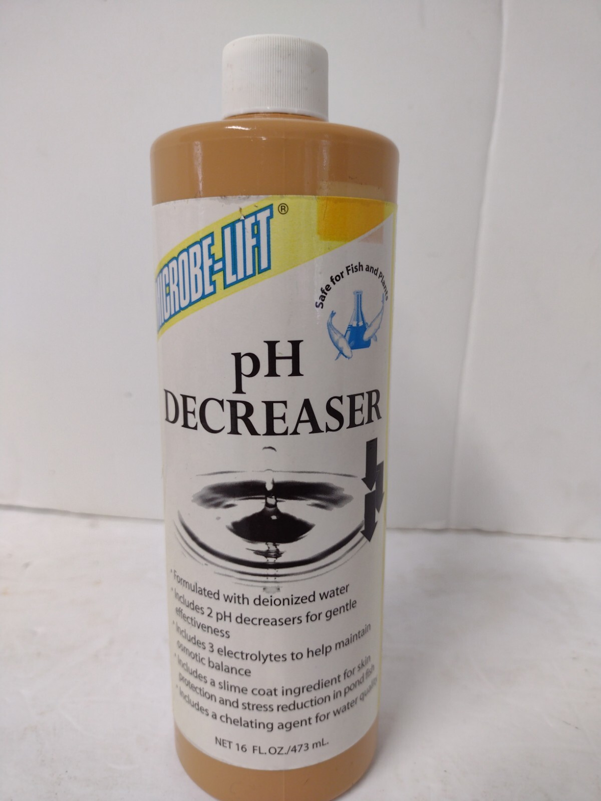 16oz Microbe-Lift pH Decrease Safe for Fish & Plants Pond, Aquarium pH Decreaser