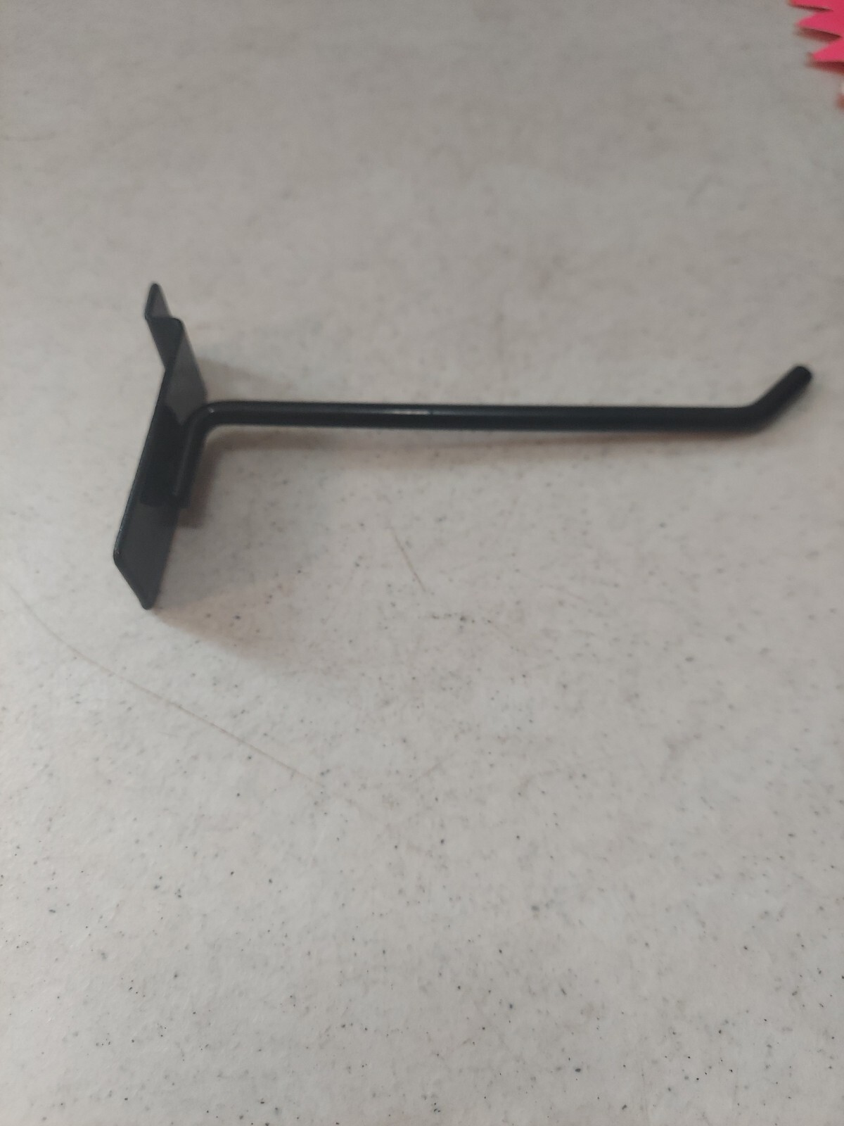 10 6" Black Slatwall Hooks