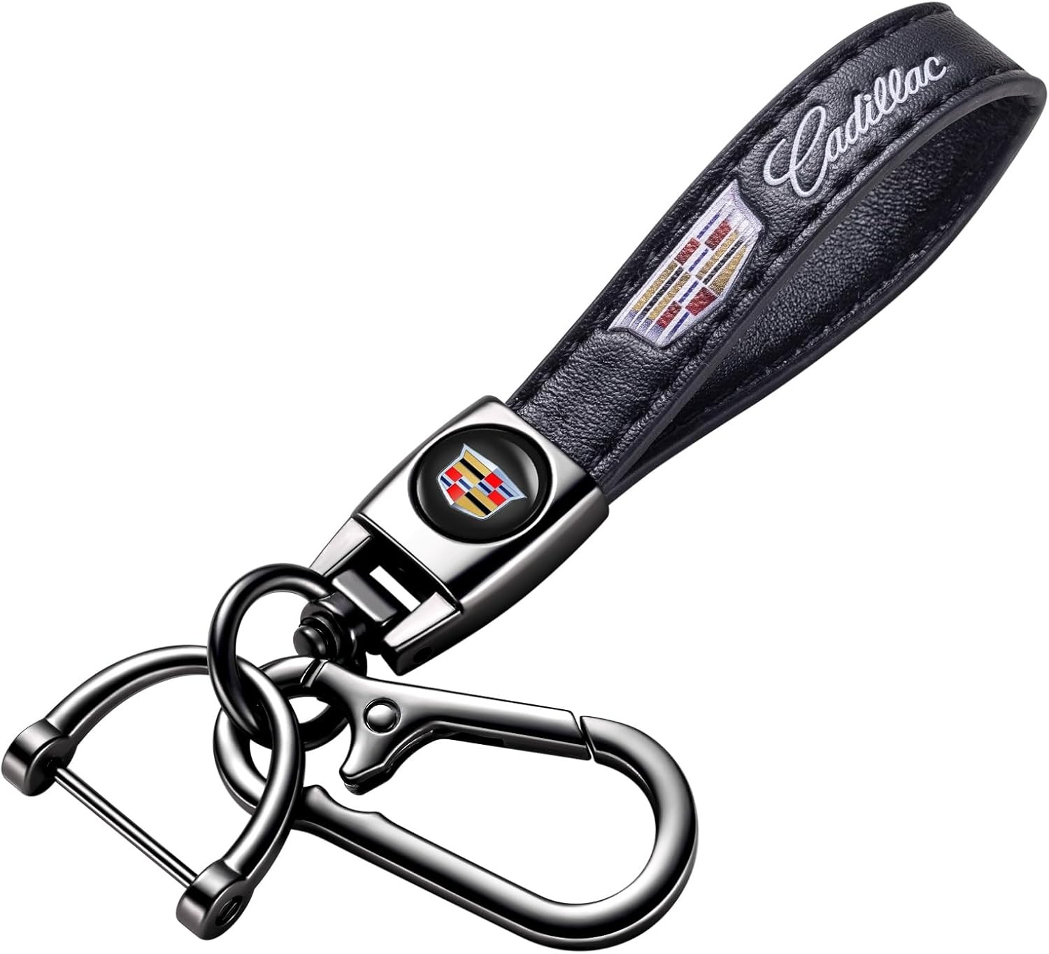 leather car keychain set for Cadillac men and women family present keychain key