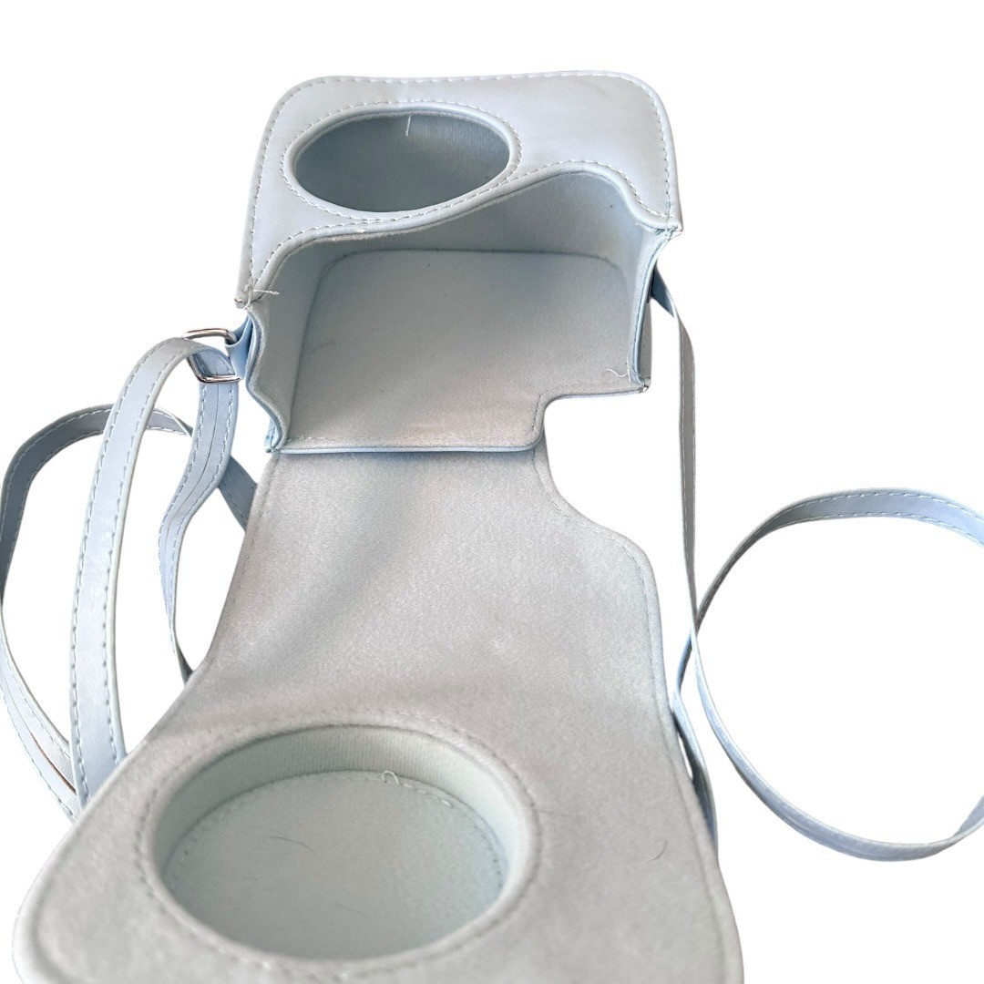Fujifilm Instax Mini Camera Case Light Blue Synthetic Leather Crossbody Strap
