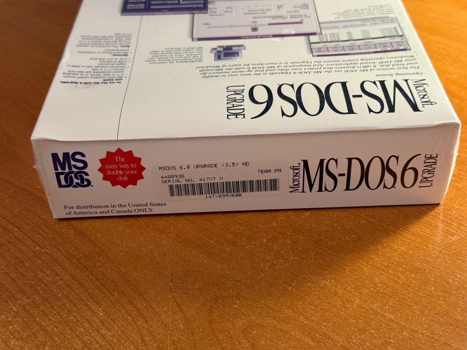Vintage Microsoft MS DOS 6 Upgrade 3.5" Disks Operating System SEALED