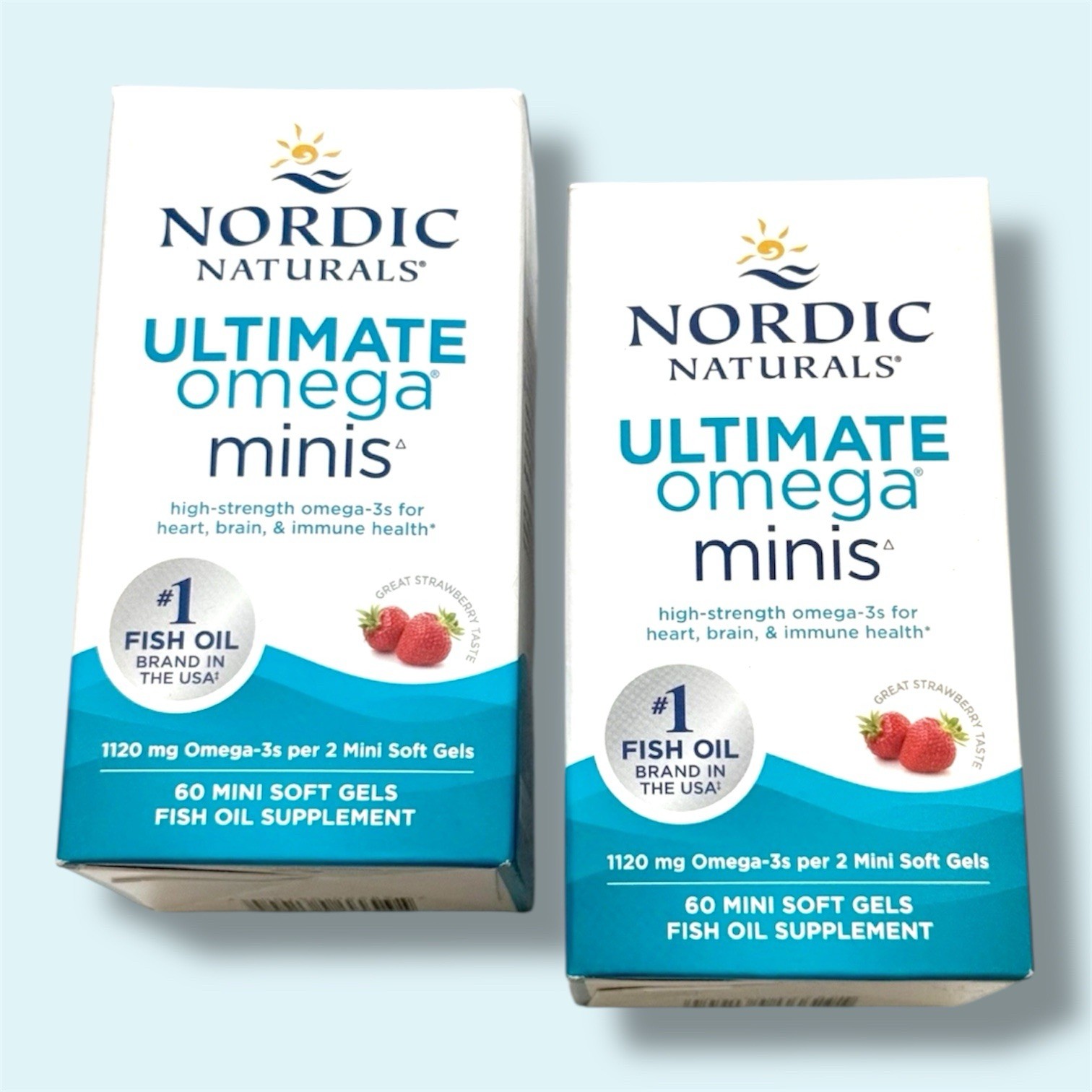 (2) Nordic Naturals Ultimate Omega Minis Fish Oil Soft Gels, 60ct Each - 1/2028