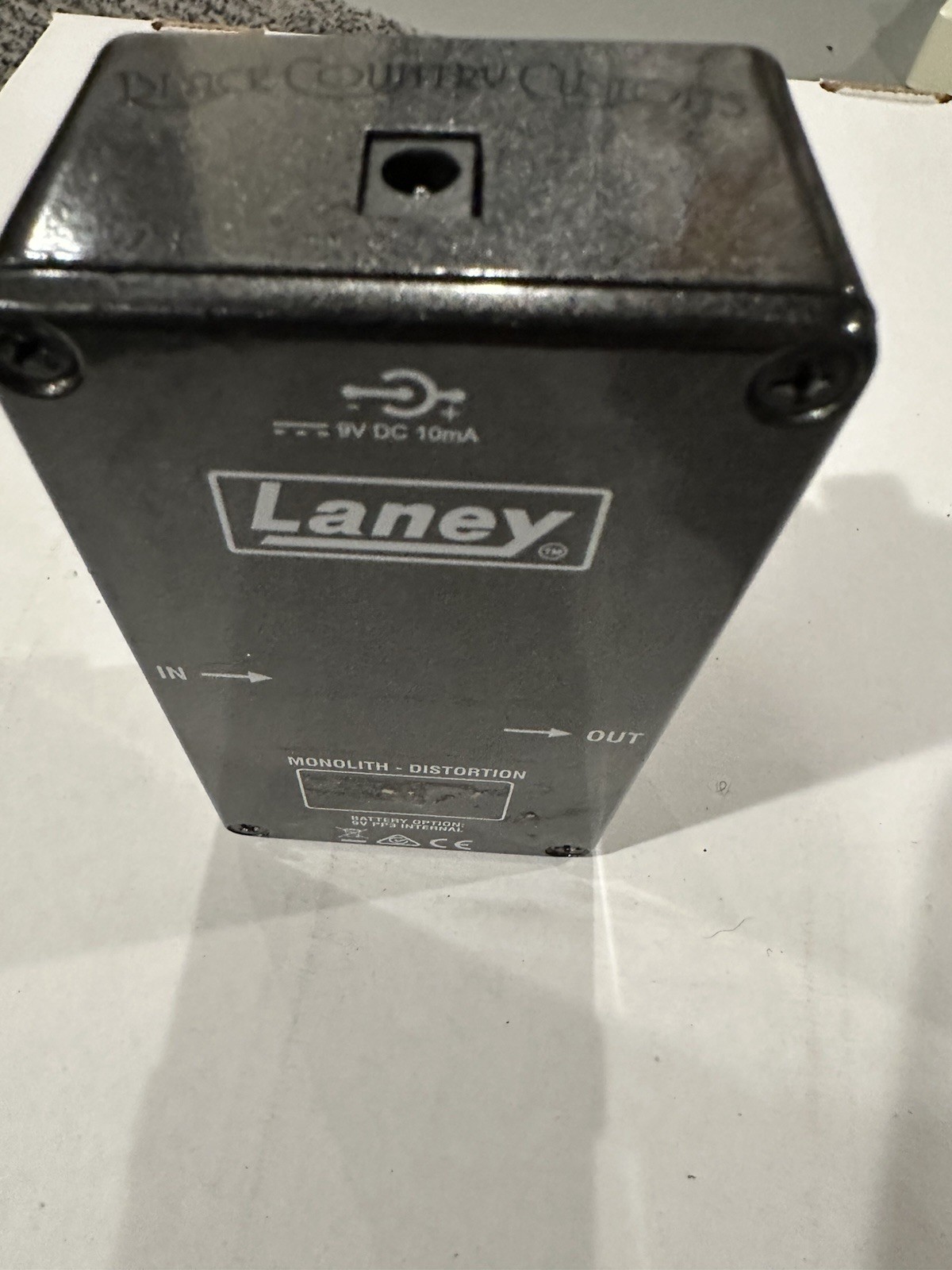 Laney Monolith Distortion Effect Pedal Black Country Customs